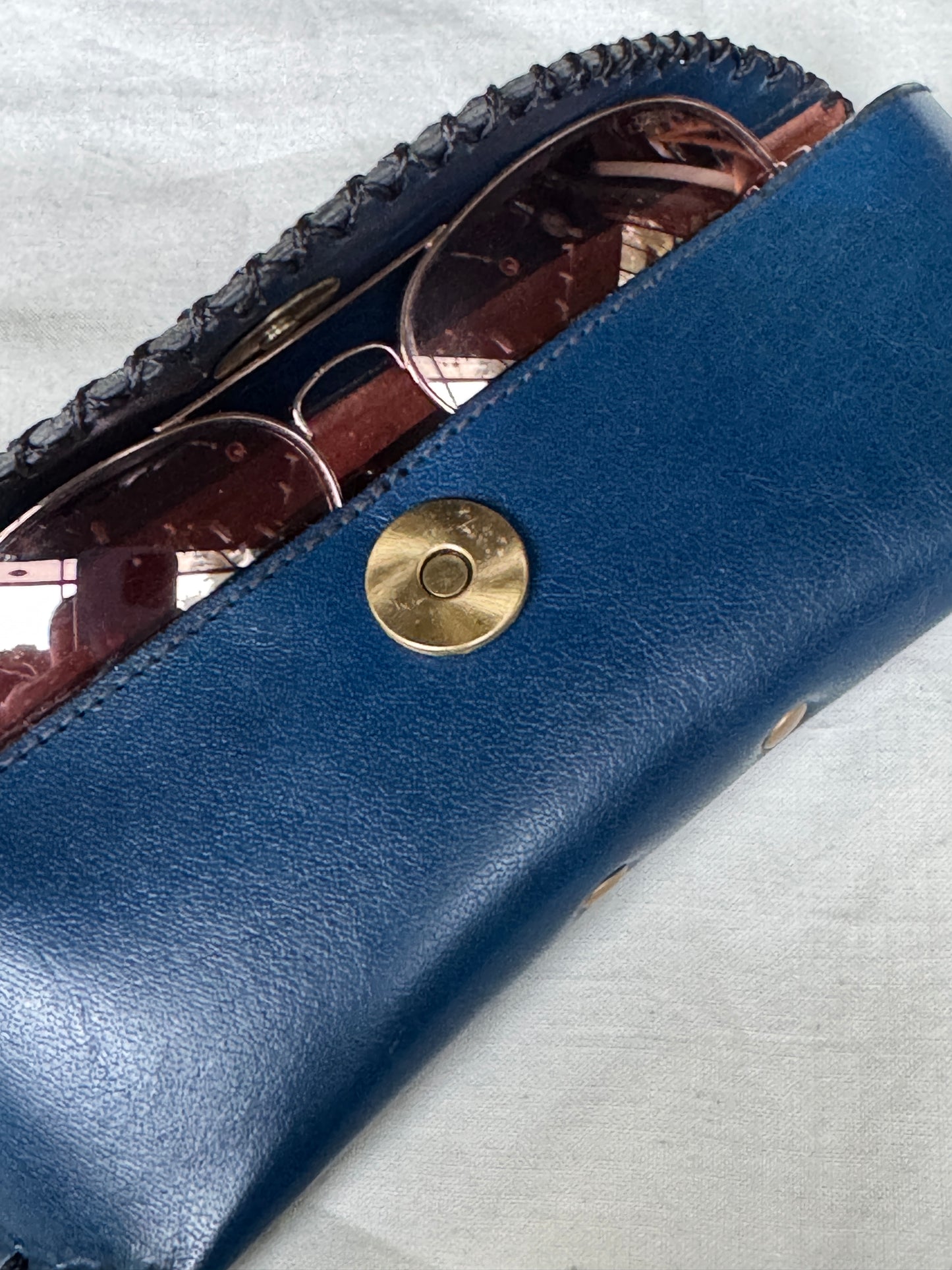 Leather handcrafted goggles / spectacles case - color options available