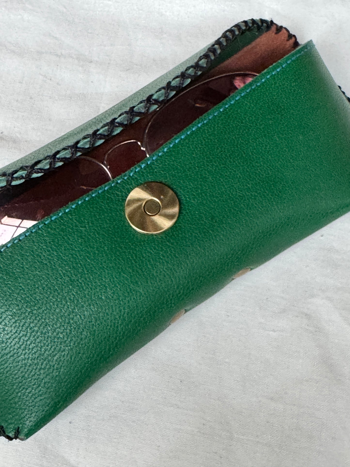 Leather handcrafted goggles / spectacles case - color options available