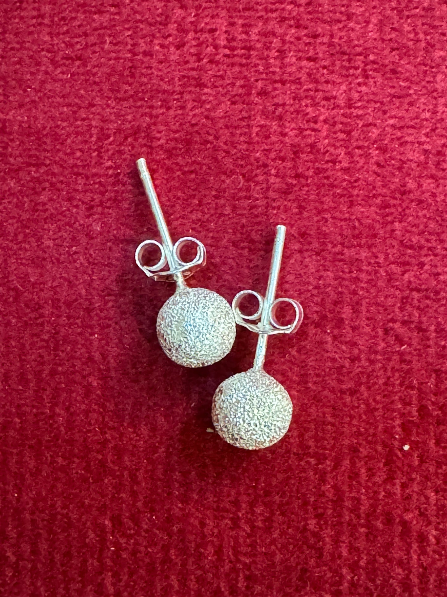 Sparkling ball shaped studs earrings in 92.5 sterling silver