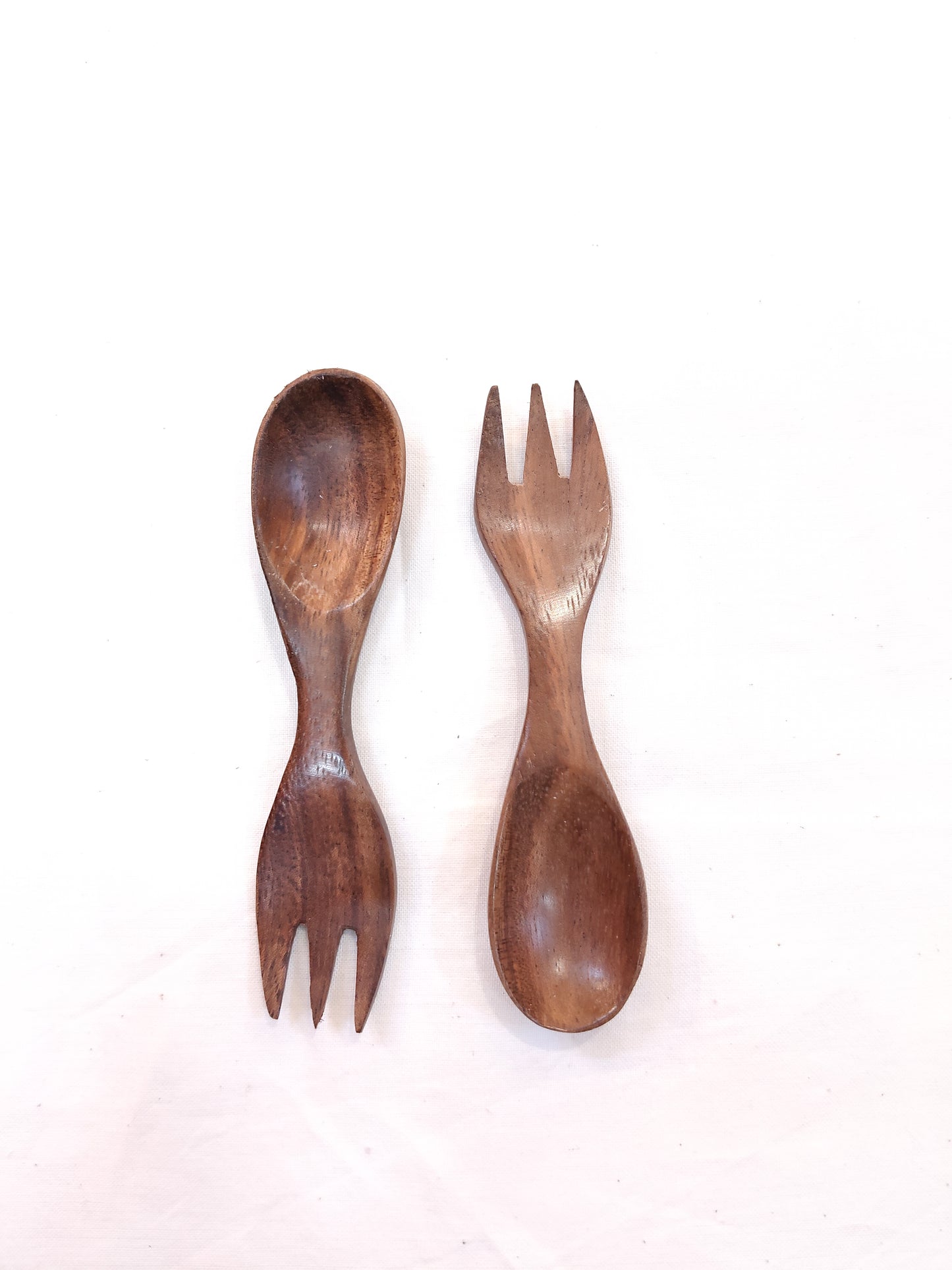 Wood spork - spoon cum fork