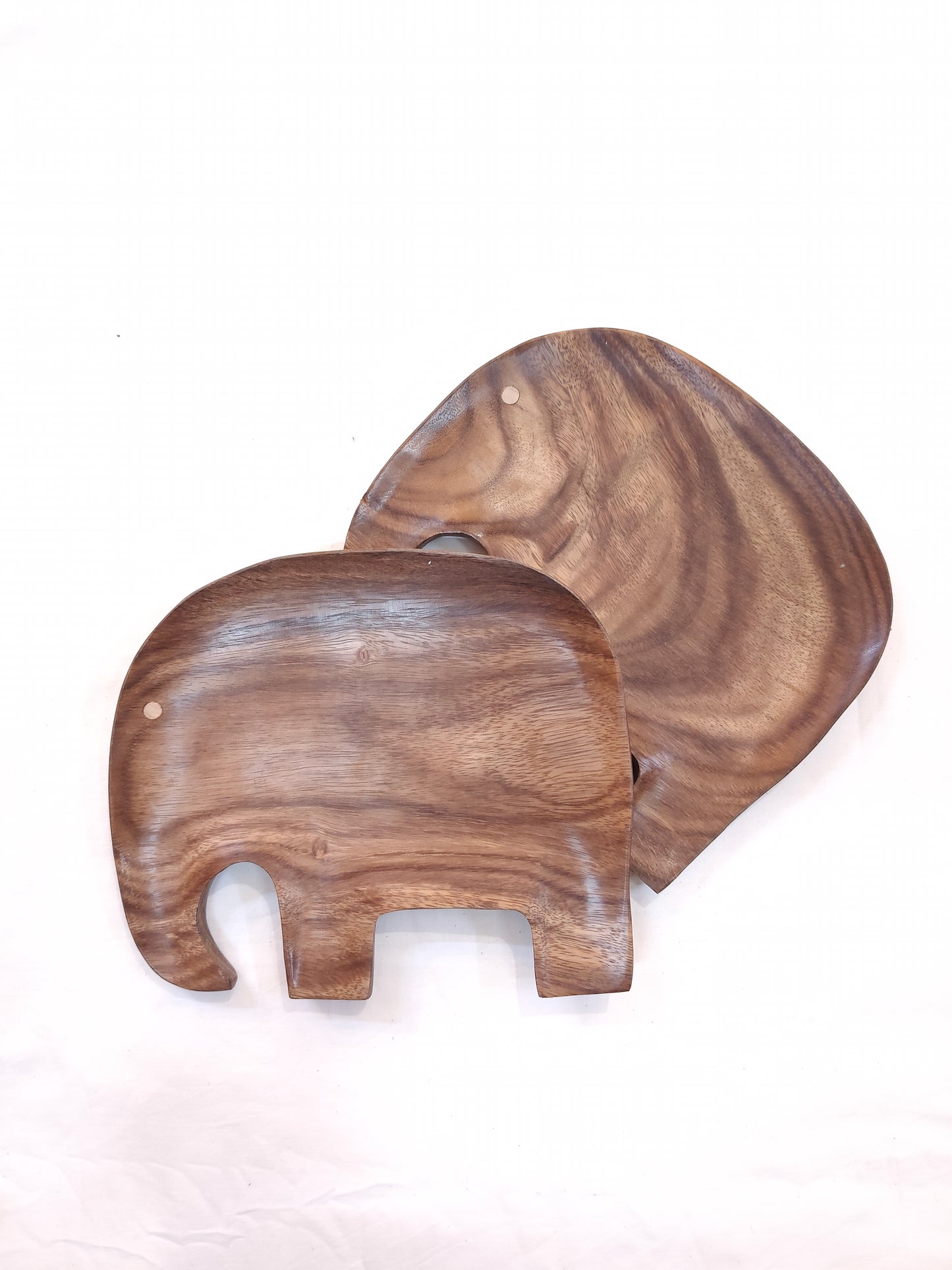 Elephant shaped handcrafted Neem wood tray