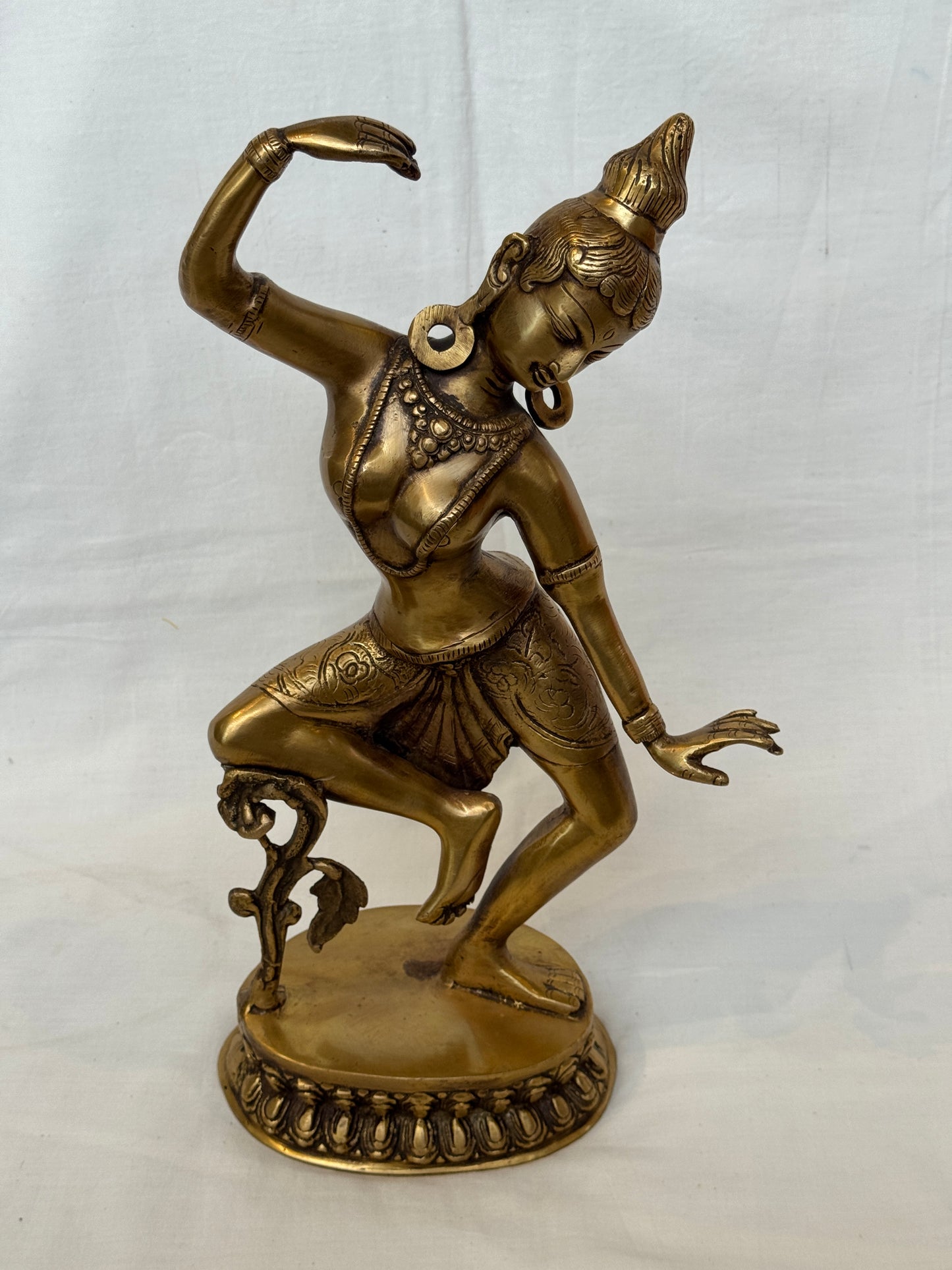 Shiv ji n Parvati ji - vintage brass statues in dancing pose
