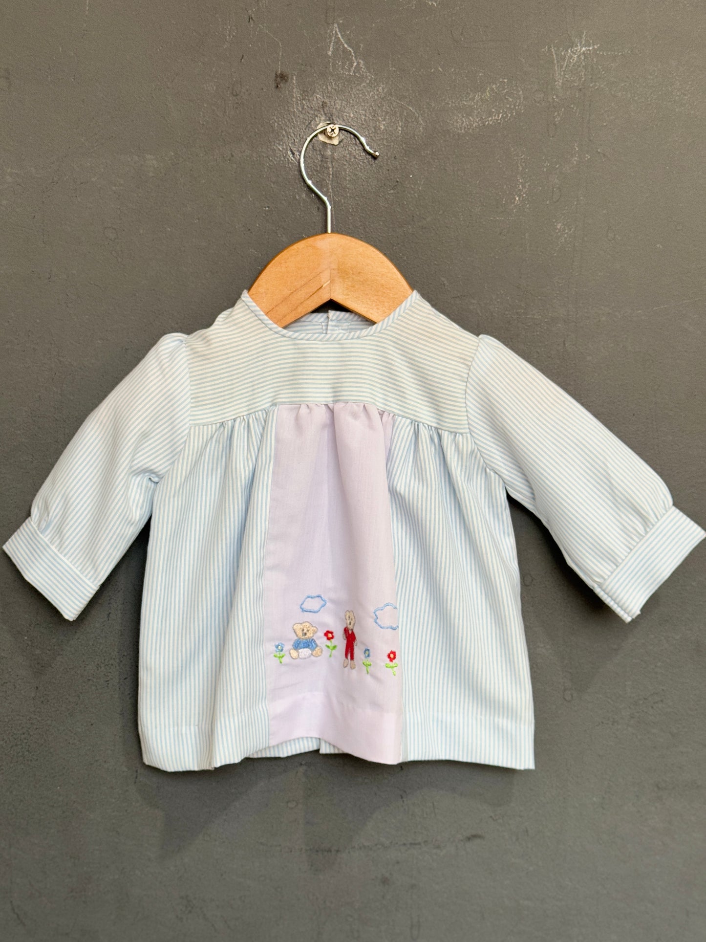 Cotton baby frocks with cute embroidery on center panel