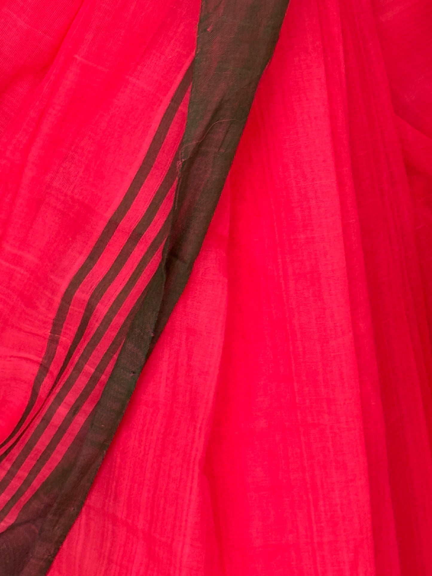 Plain light weight soft handloom Bobbili cotton saree - multiple colors available