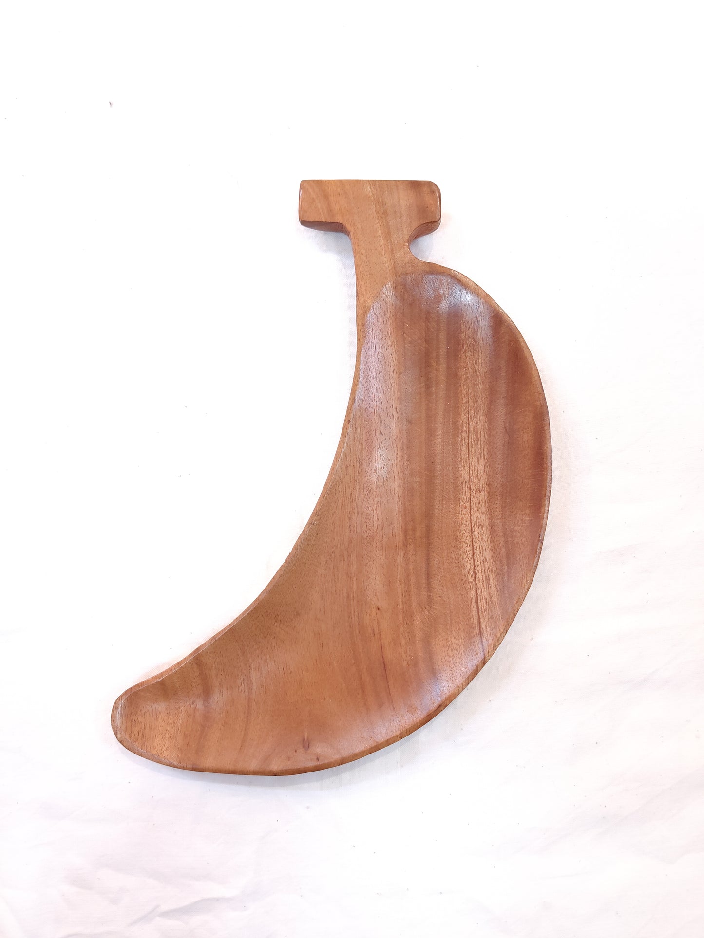 Banana shaped handcrafted Neem wood tray