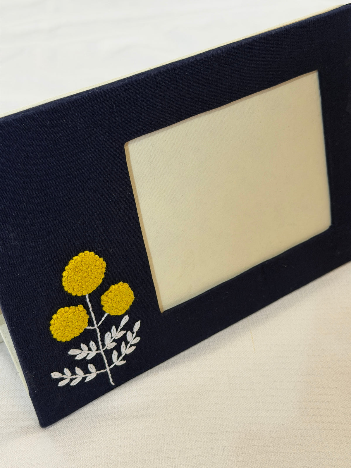 Hand embroidered light weight photo frame - colors and designs options available