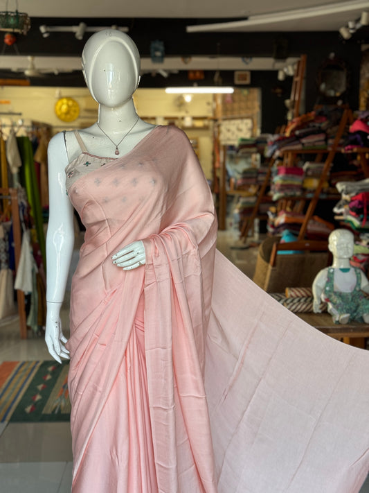 Plain soft modal yardage saree / fabric - color options available