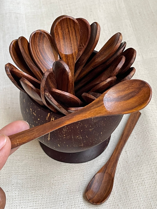 Sheesham Wood handmade 4 inch small spoon