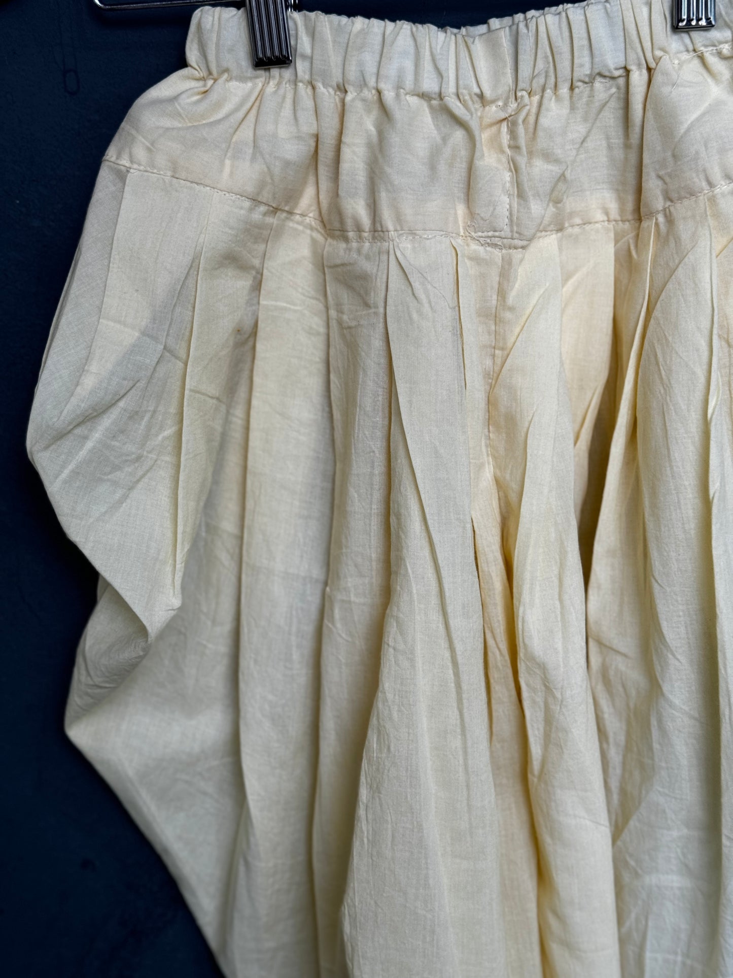 Light yellow cotton dhoti pants for girls