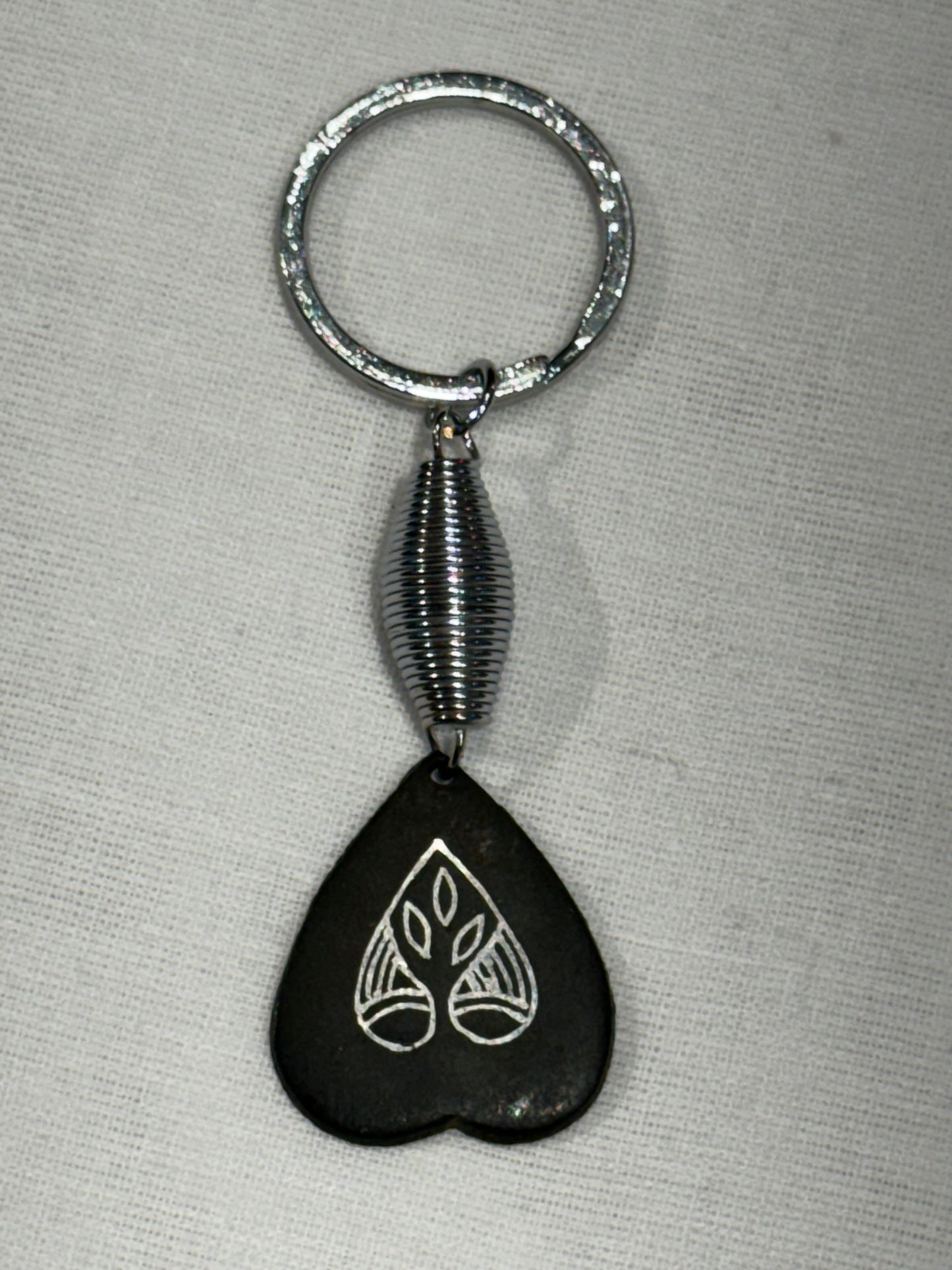 Bidri silver inlay work handcrafted key ring