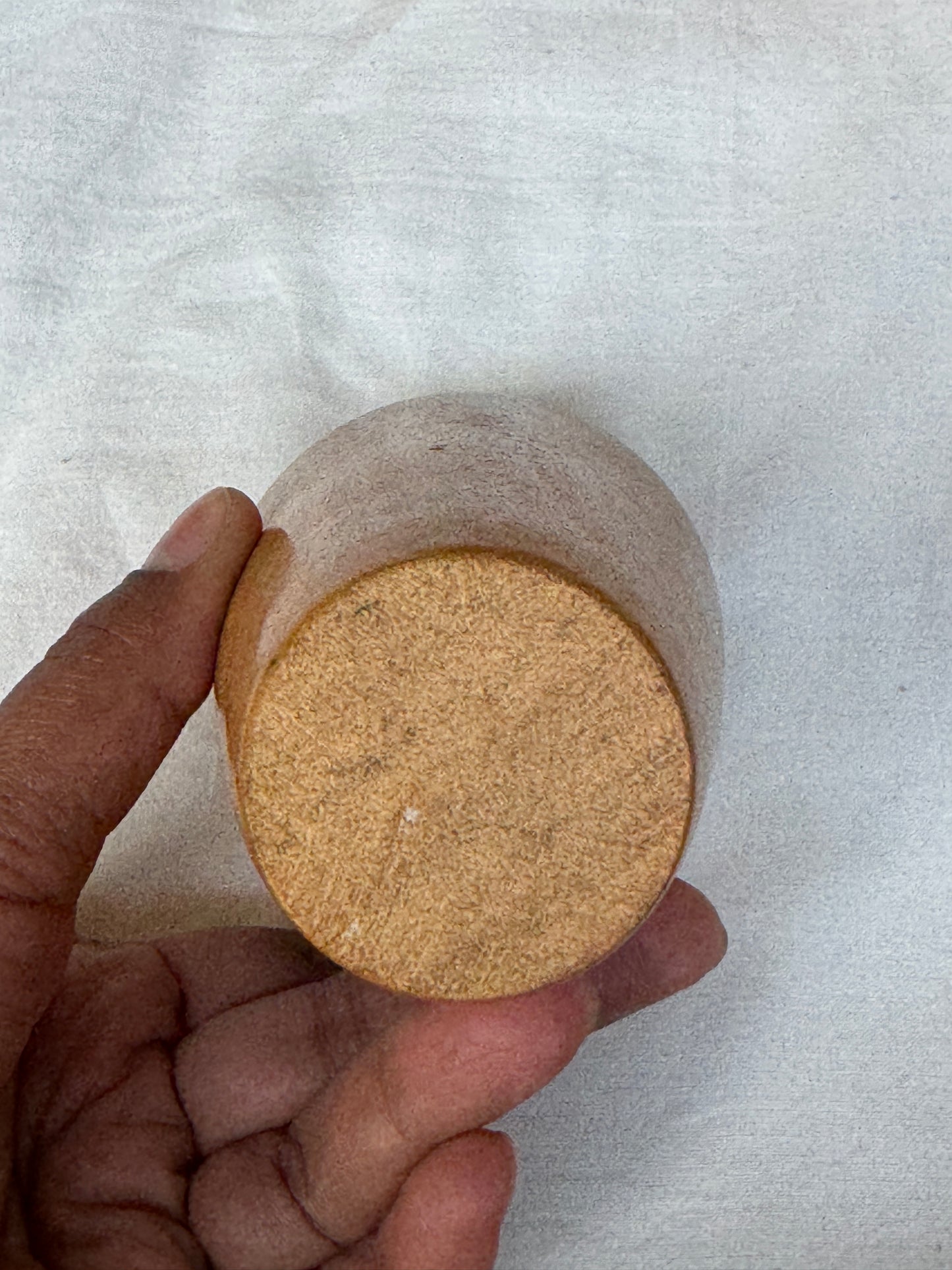 Yellow Jaisalmer stone handcrafted tumbler / glass - single