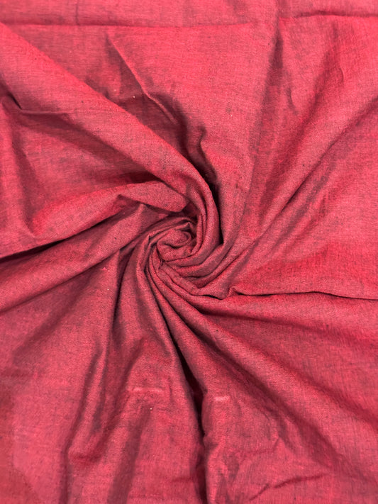 Maroon plain cotton powerloom fabric