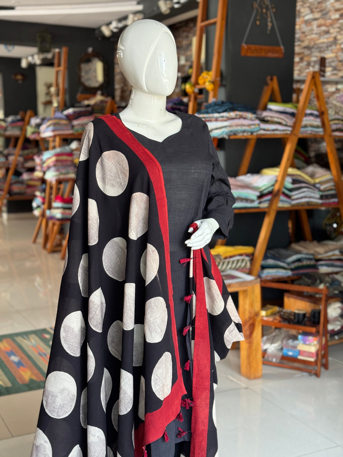 Hand block printed cotton dupatta - colour n designs options available