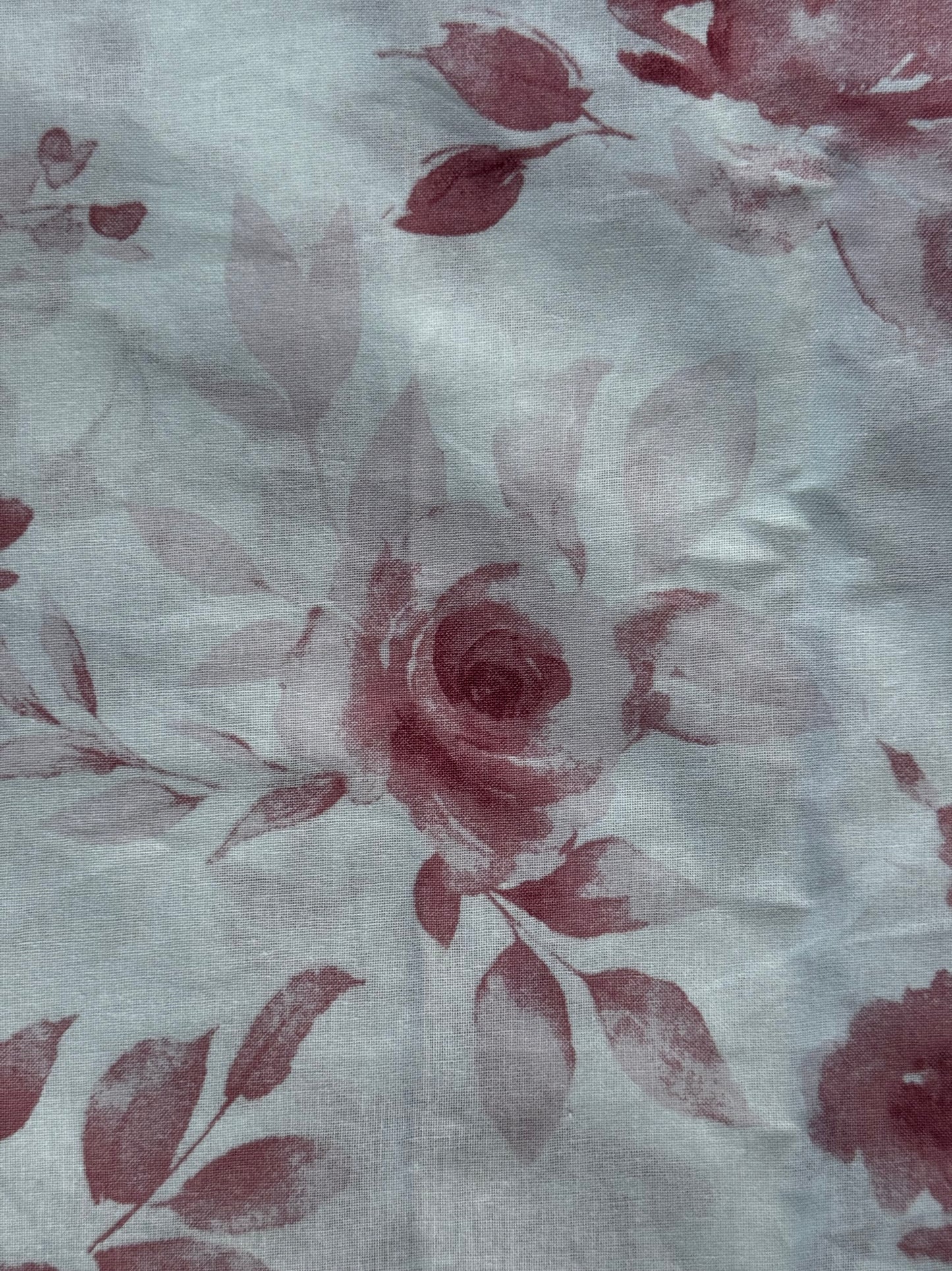 Vintage roses print - cotton king size bedsheet with 2 pillow cases