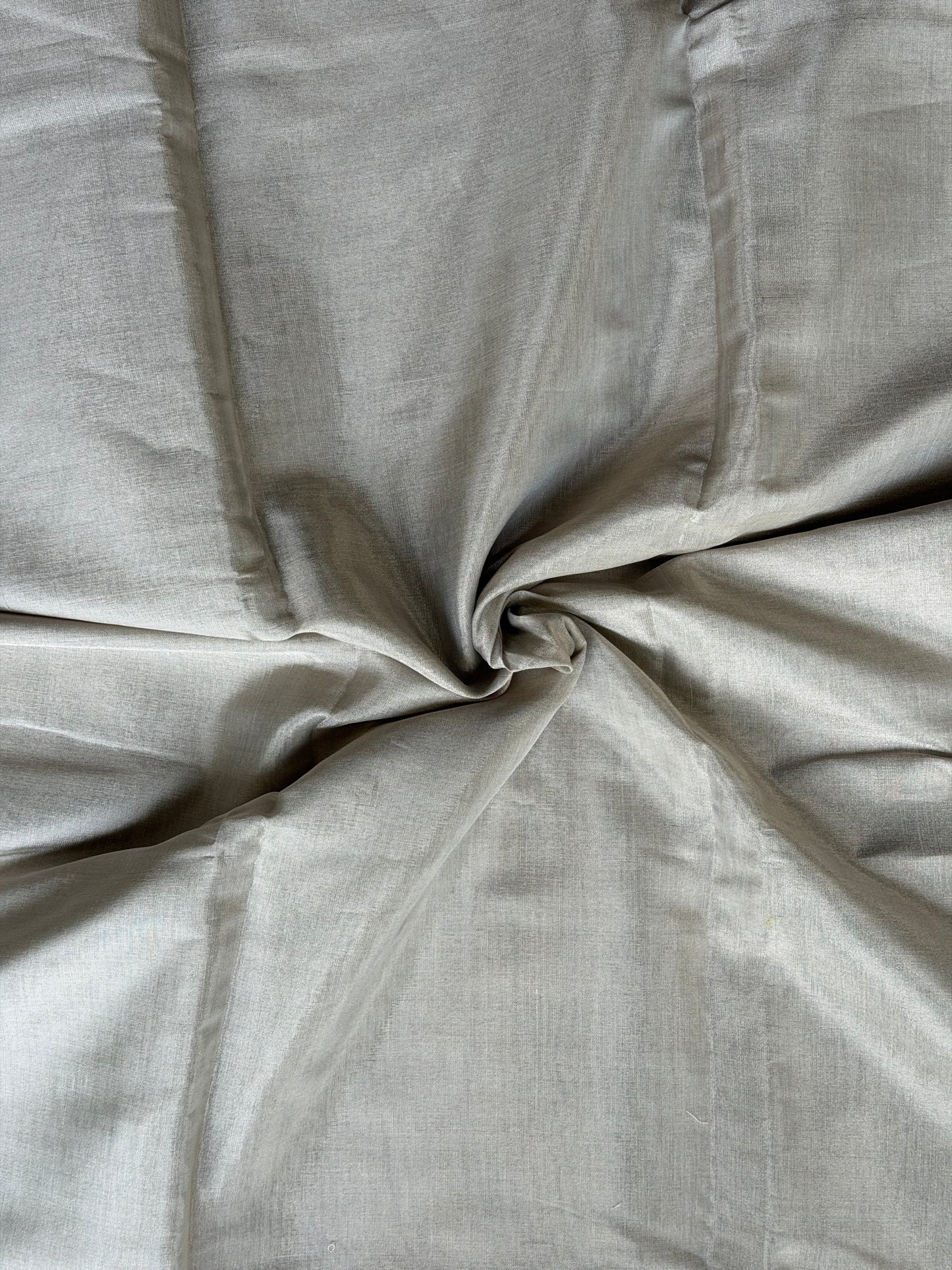 Light silver gold tissue silk handwoven fabric