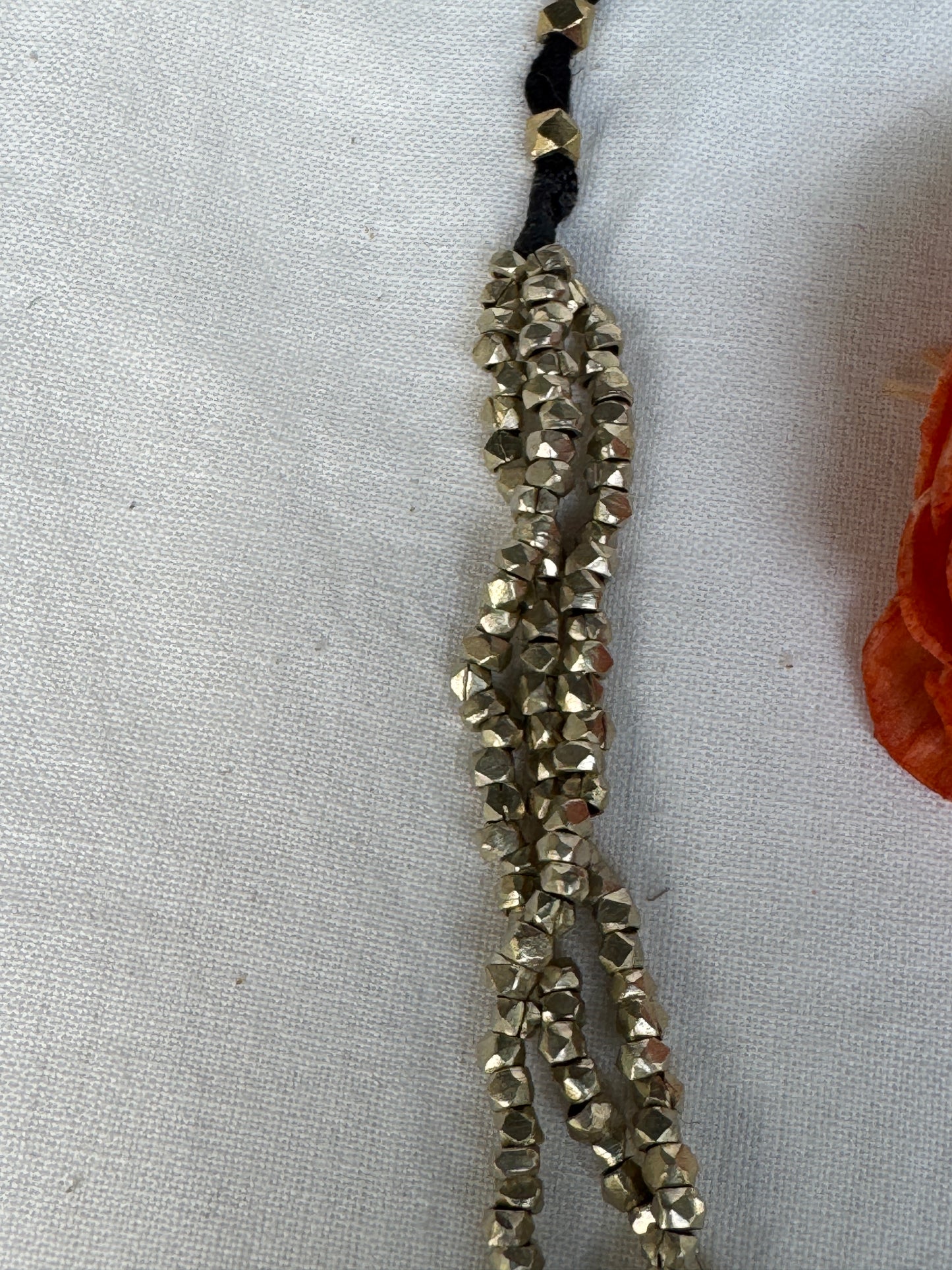 3 layered dokra brass beads neckpiece - click to see finish options