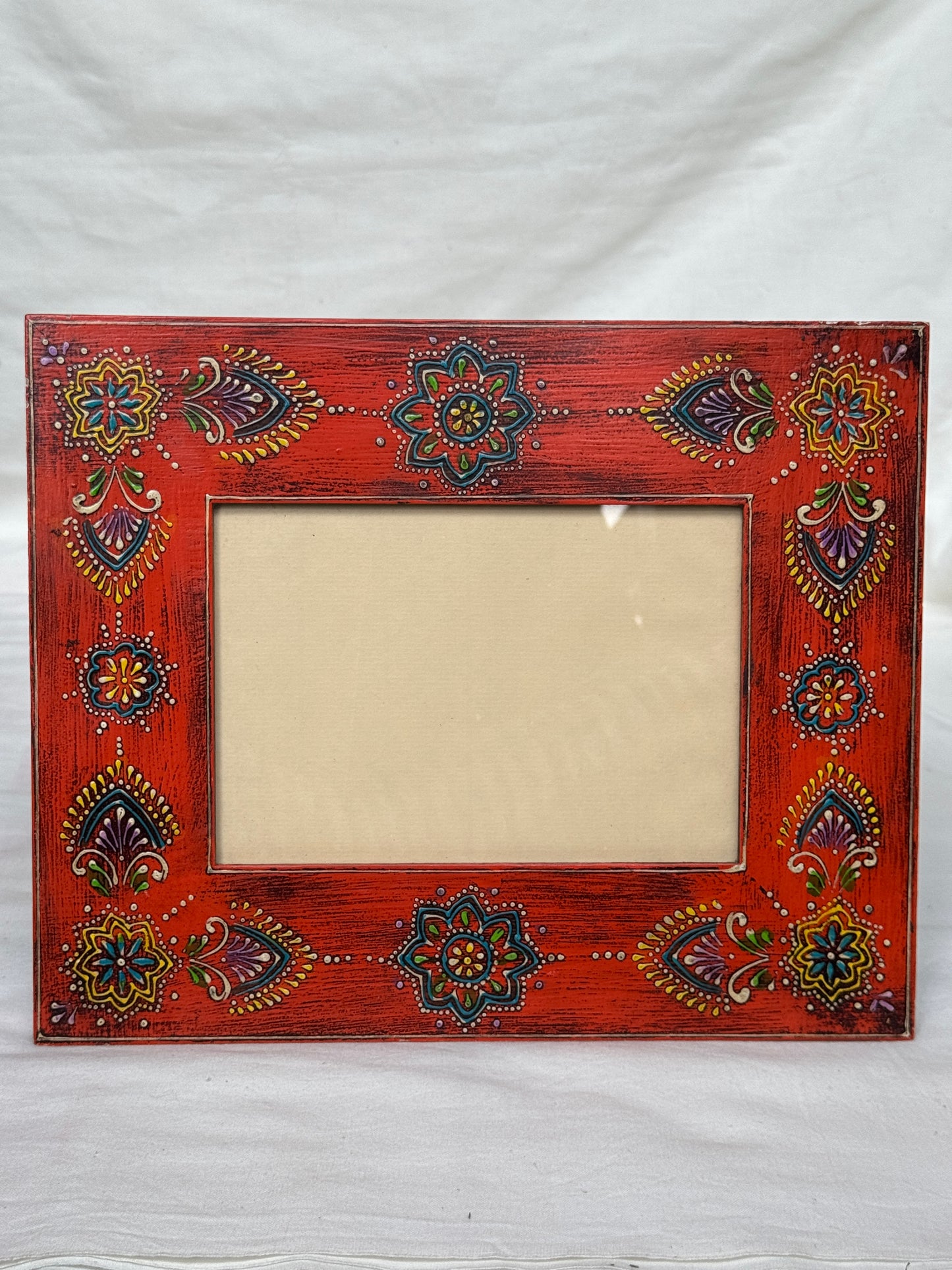 Handpainted Vintage look Wooden photo frame