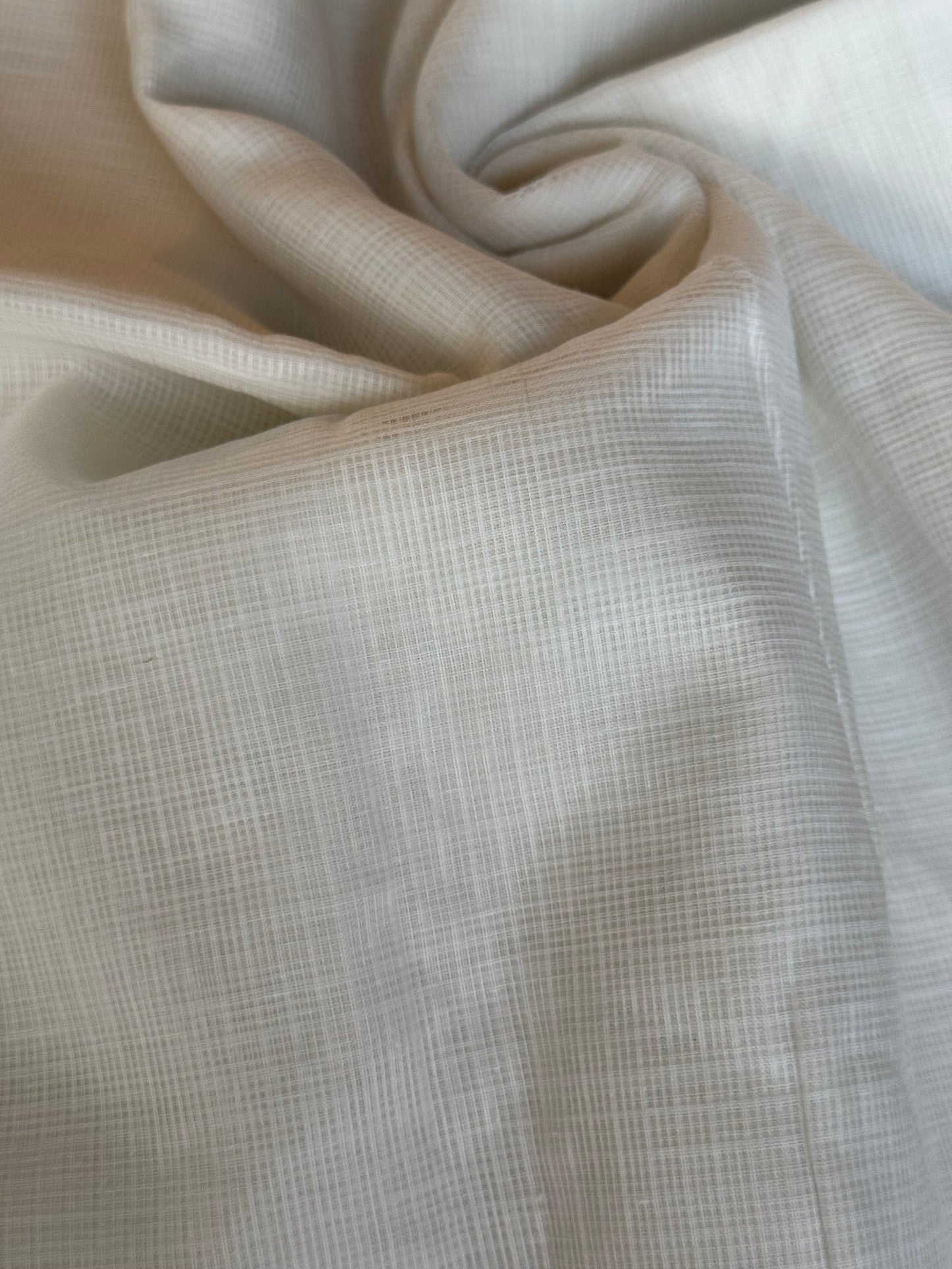 White pure cotton light and soft kota fabric