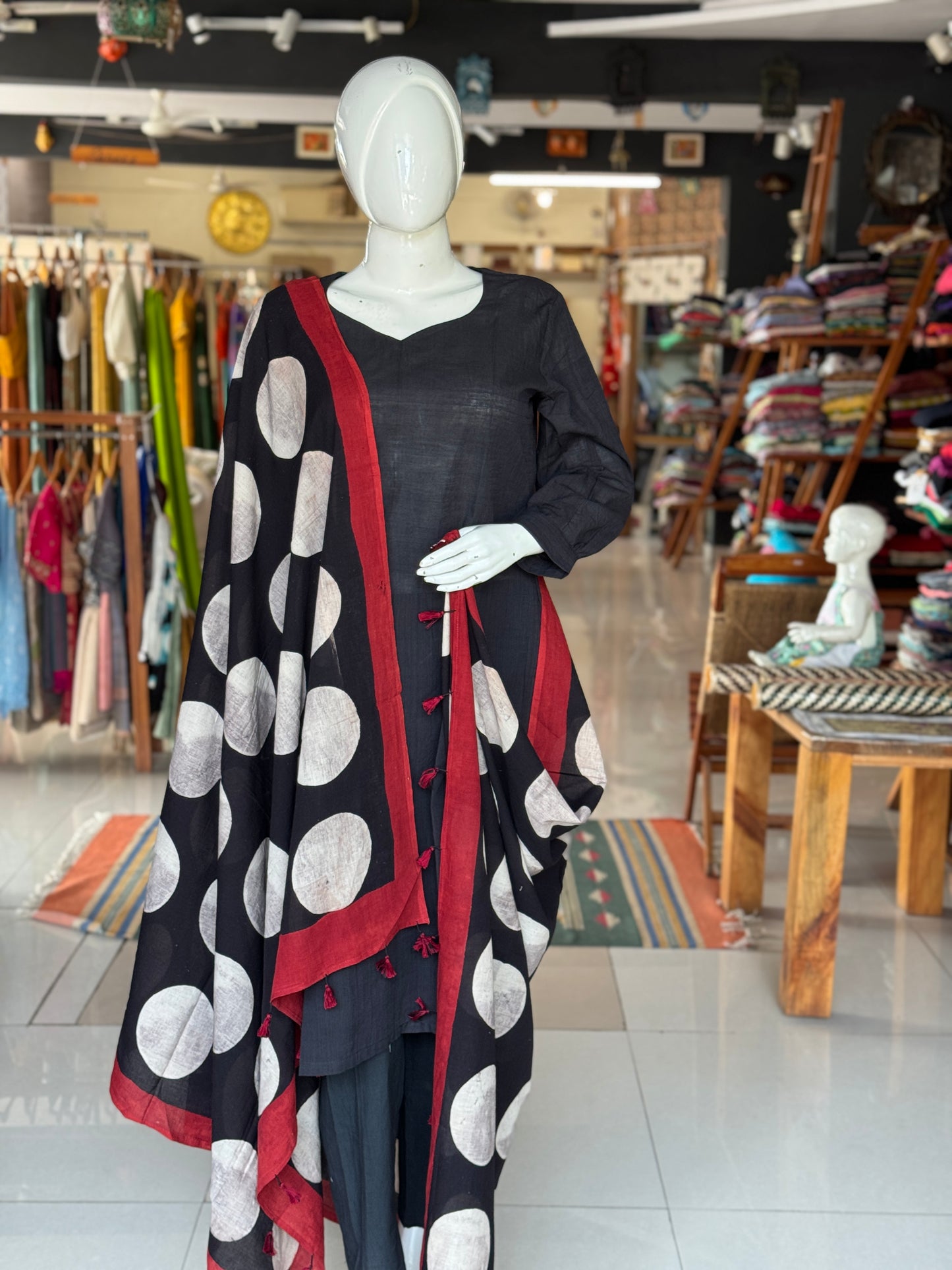 Hand block printed cotton dupatta - colour n designs options available