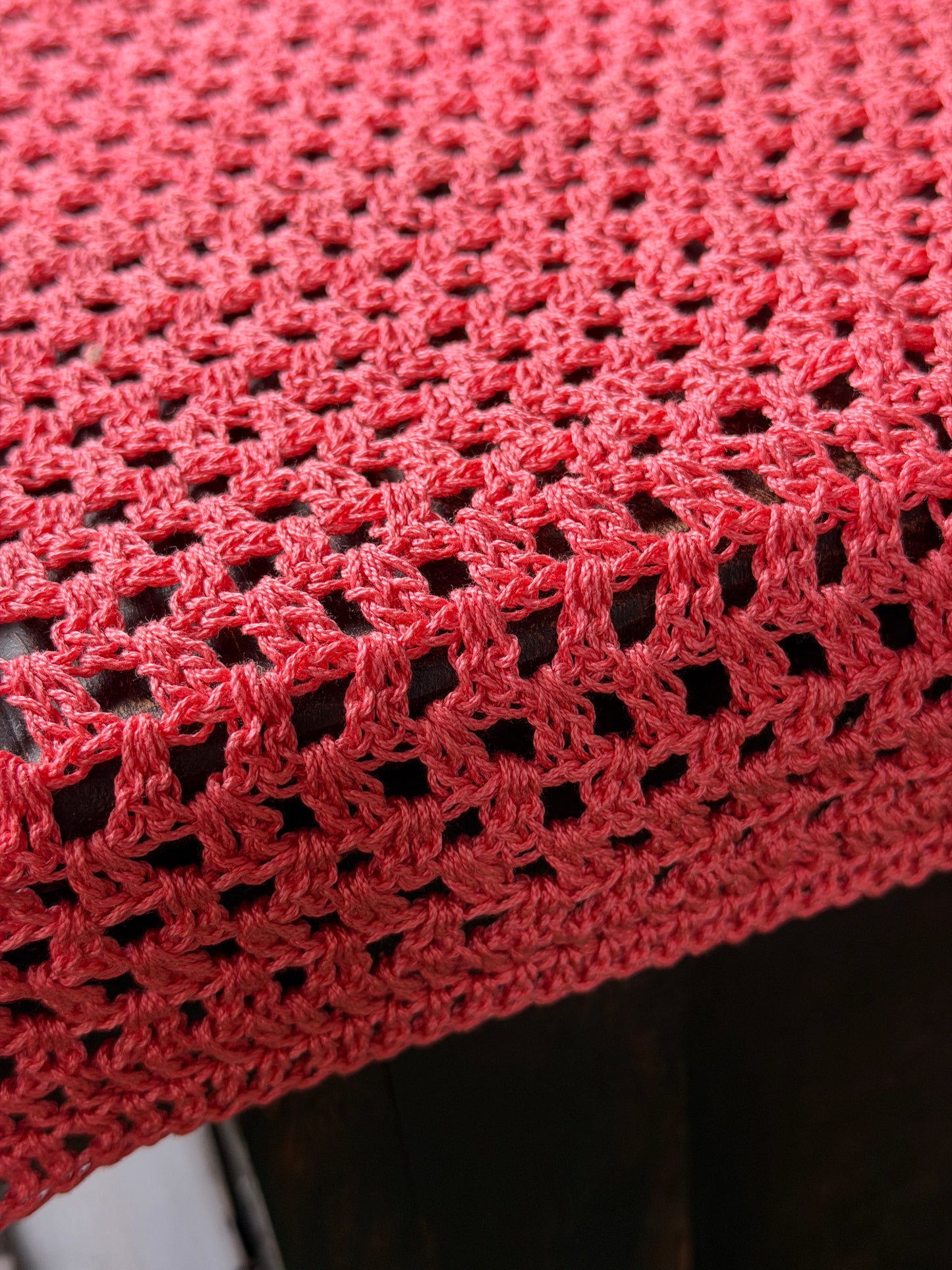 Square 24 x 24 inch Hand Crochet center / side table cover - hand crocheted with cotton yarn - colors available
