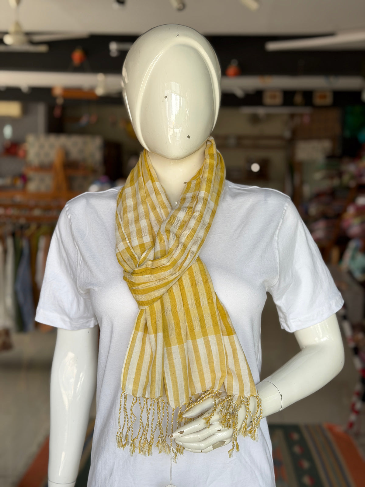 Soft cotton handloom stole - colors and designs options available