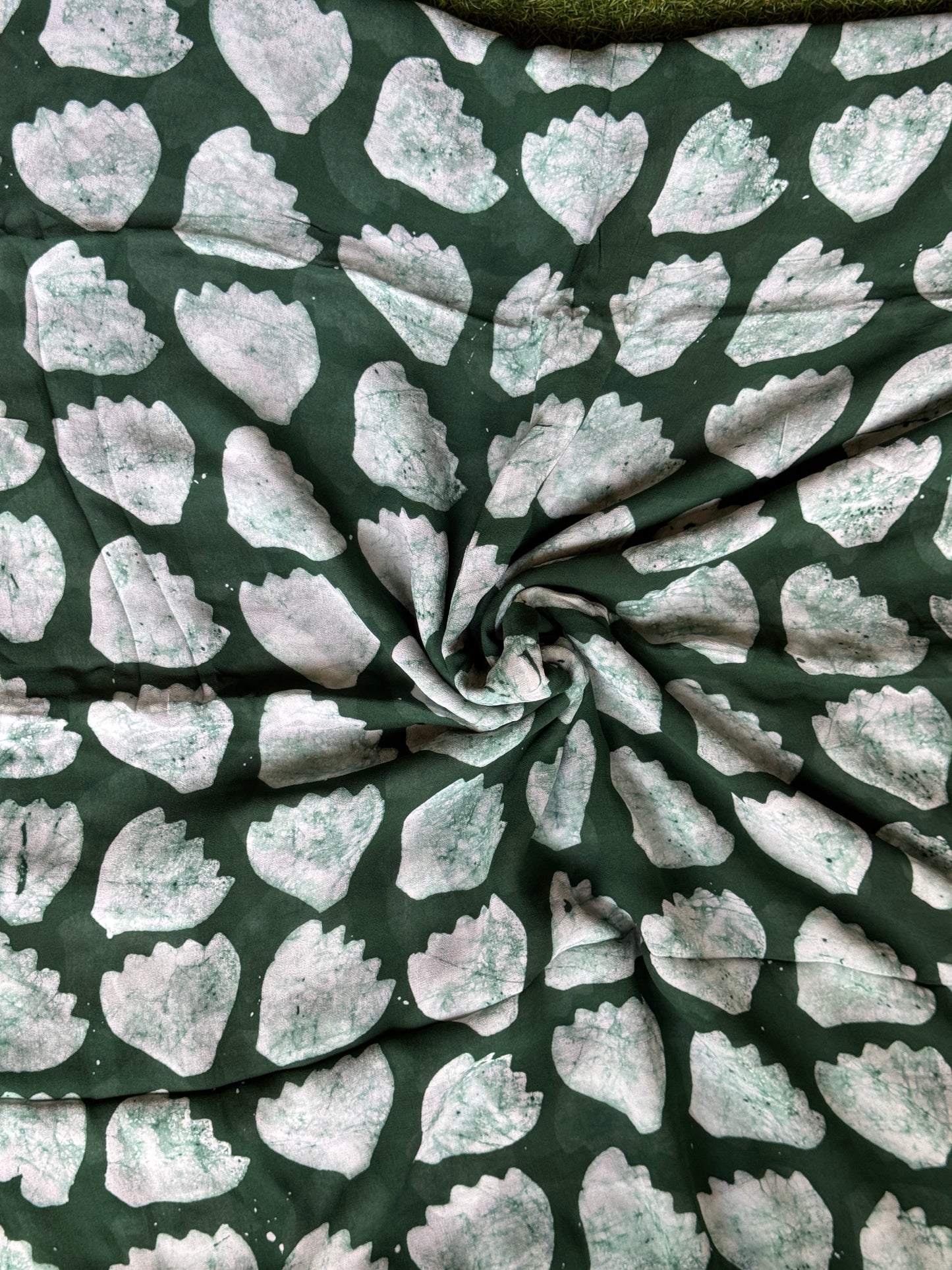 Batik hand block printed viscose georgette fabrics - multiple designs available