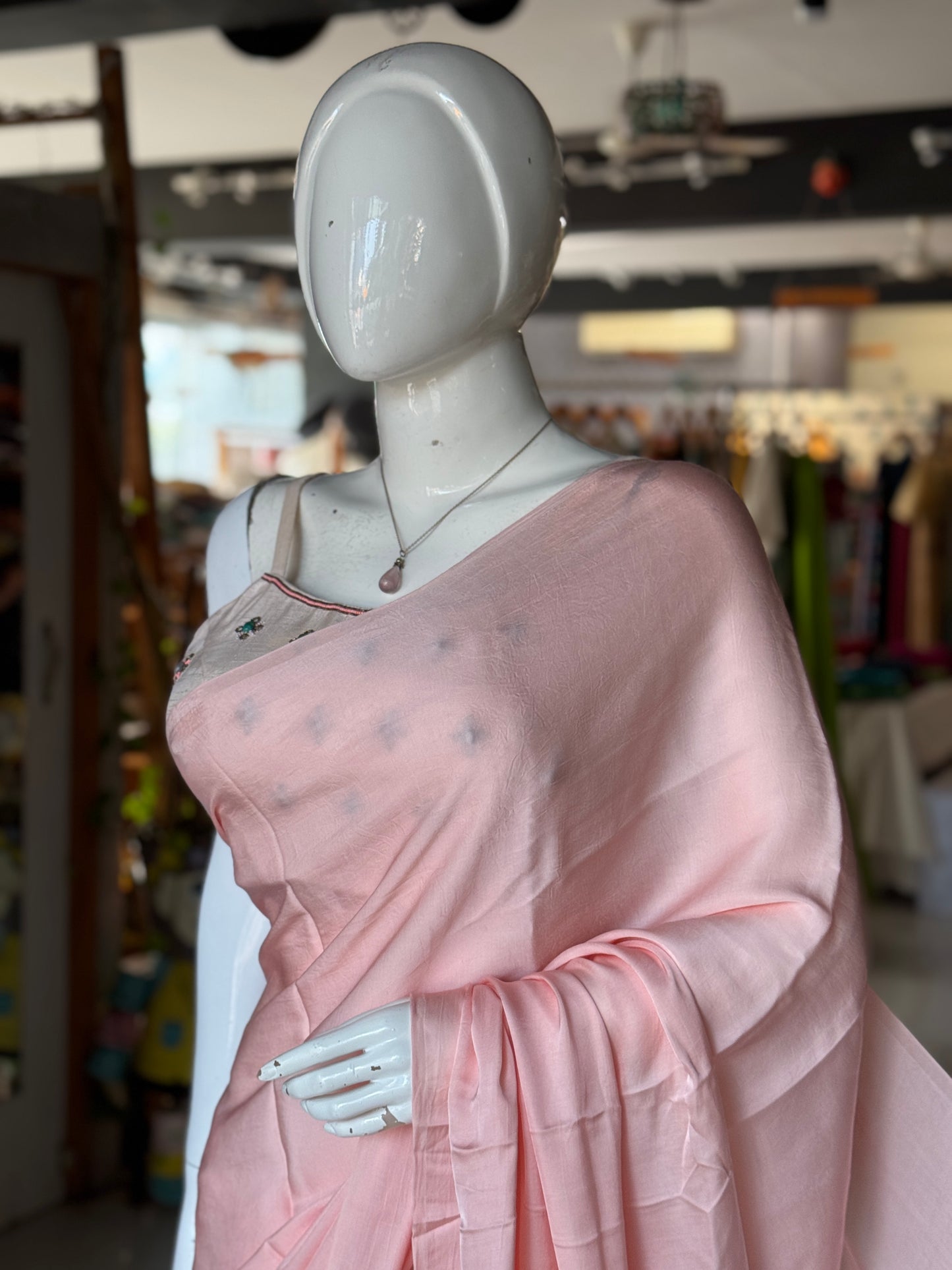Plain soft modal yardage saree / fabric - color options available