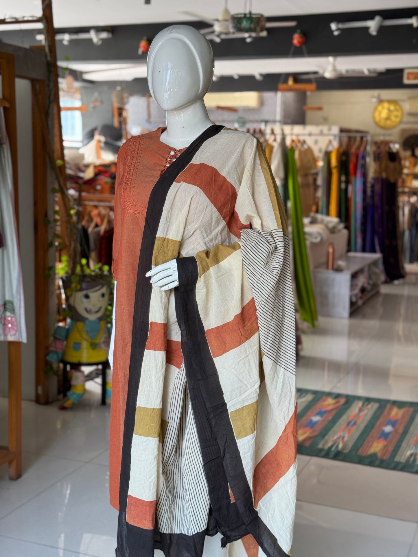 Hand block printed cotton dupatta - colour n designs options available