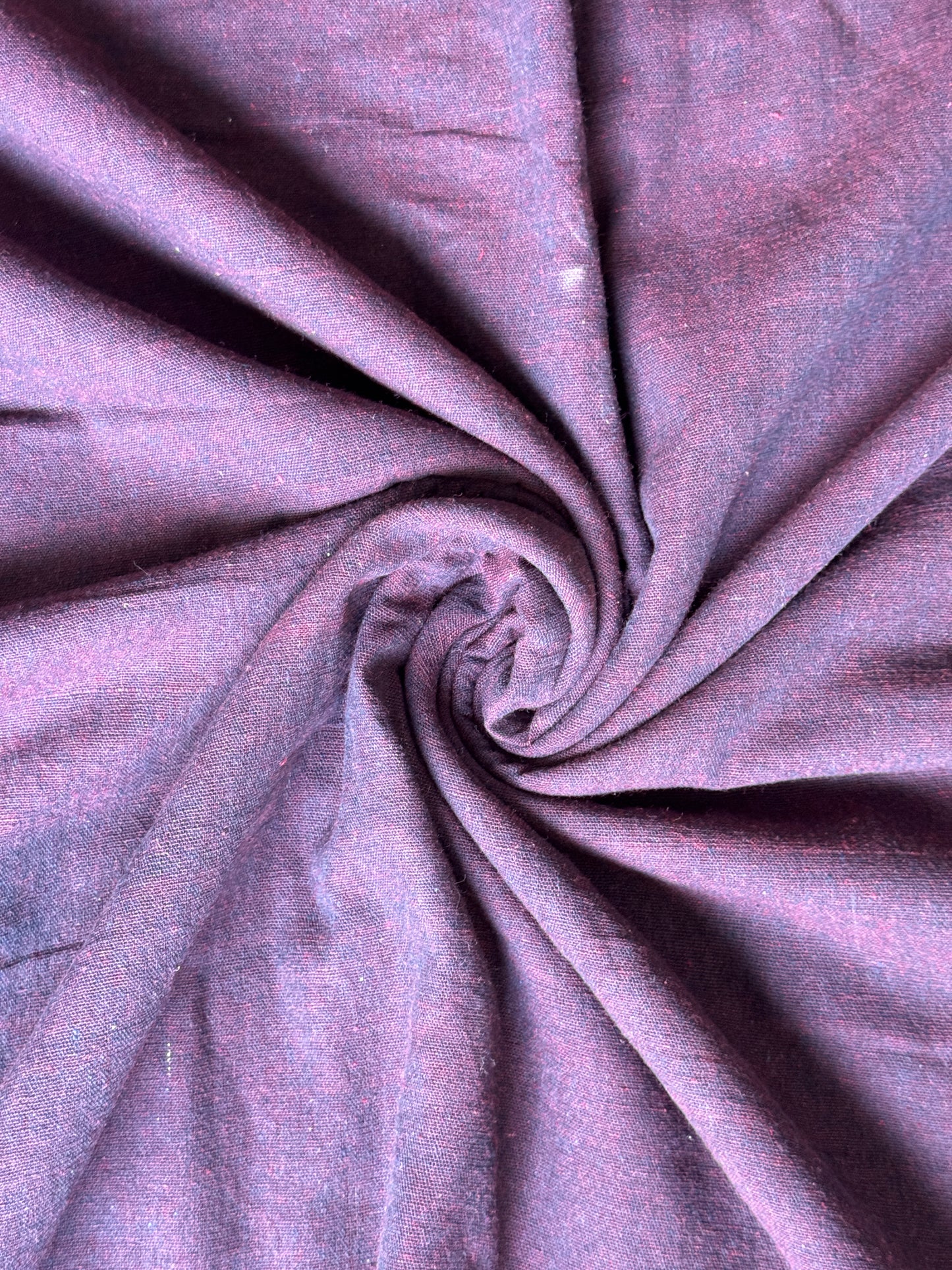 Plain Handloom kala cotton fabric with colorful stripes borders - different shades available