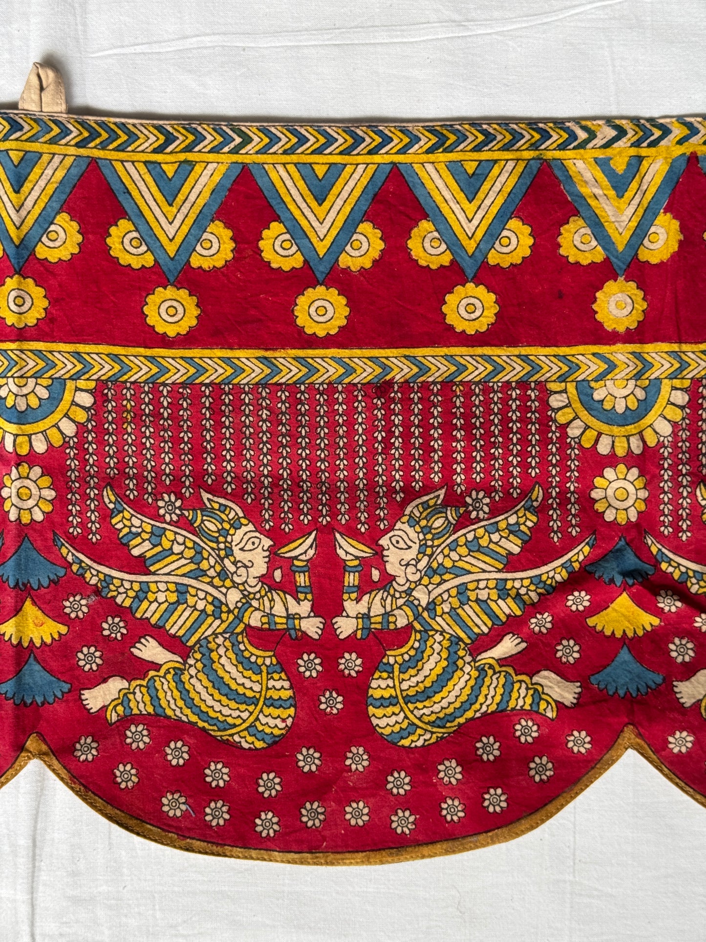 Mata ni pachedi handpainted fabric wall toran / panel
