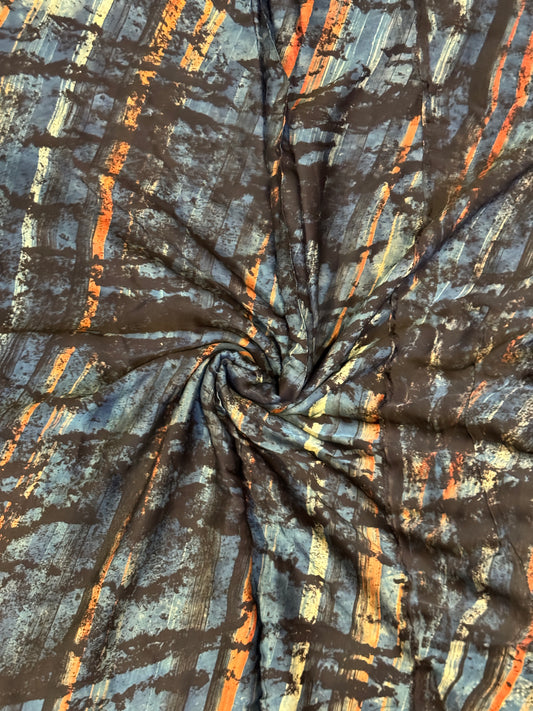Ajrakh hand block printed modal fabric with unique designer prints