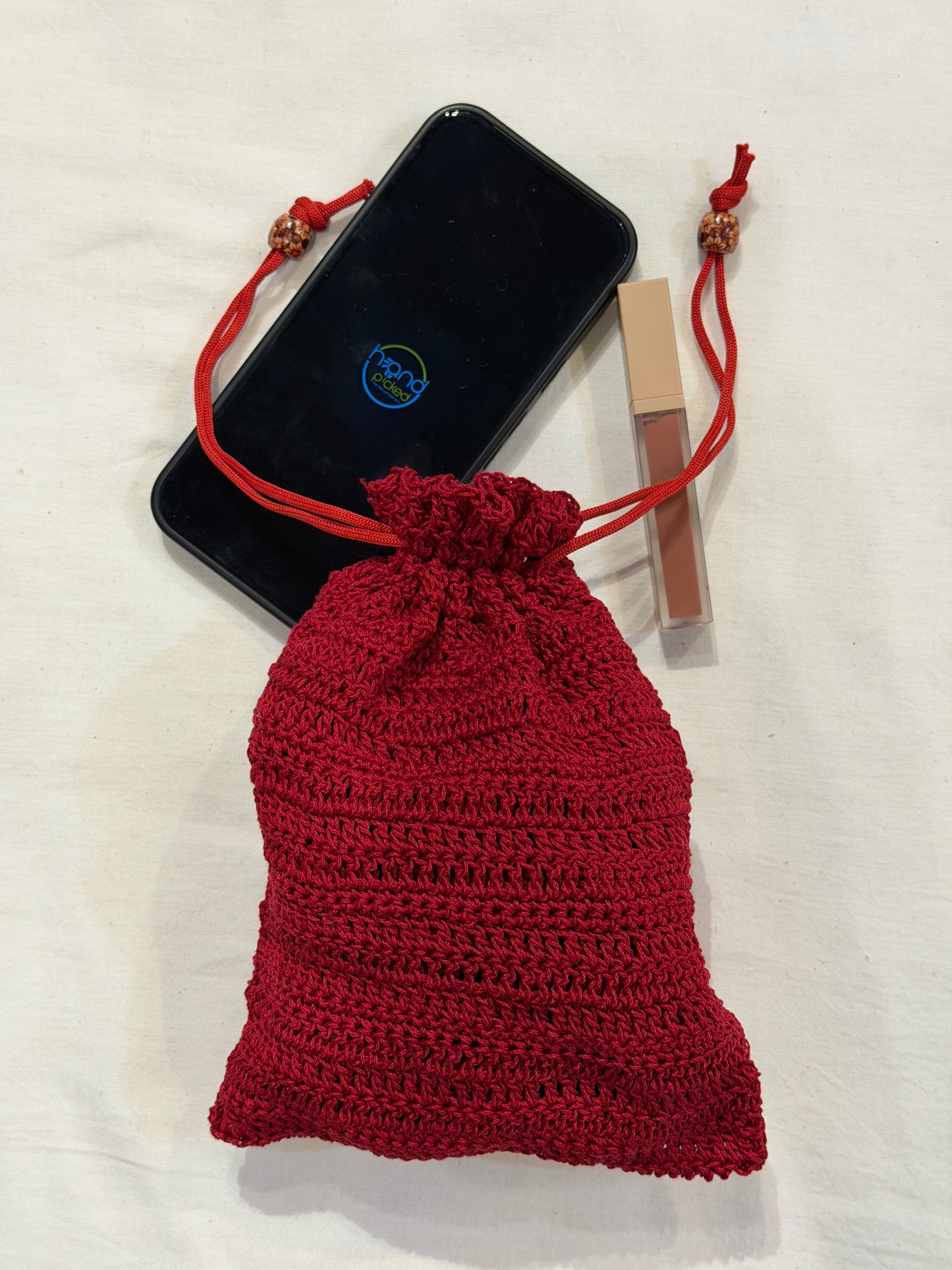 Potli crochet bag / pouch - hand made with love - plethora of colors available, click to see