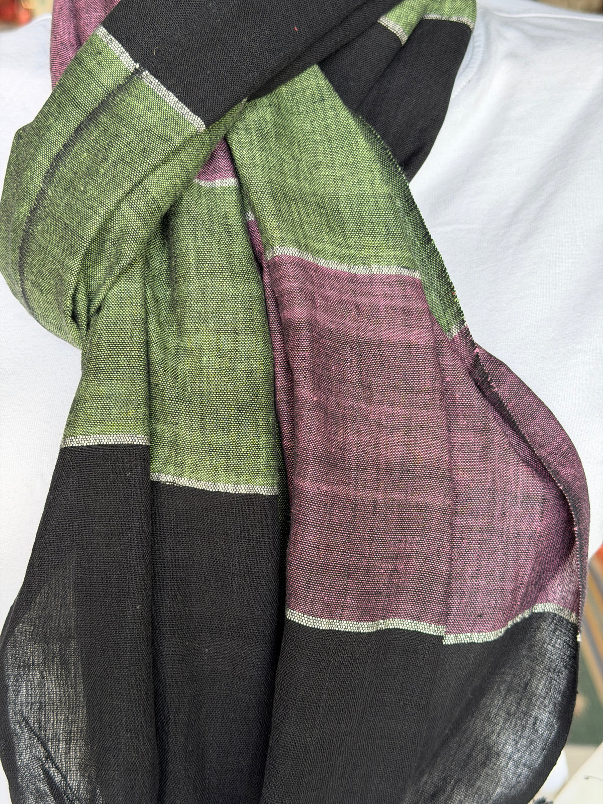 Soft cotton handloom stole - colors and designs options available