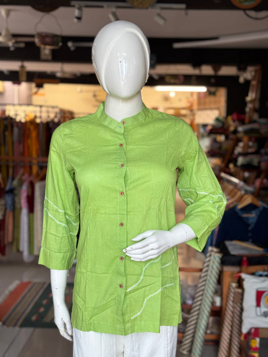 Bandini tie n dye long sleeves soft cotton short kurta for women