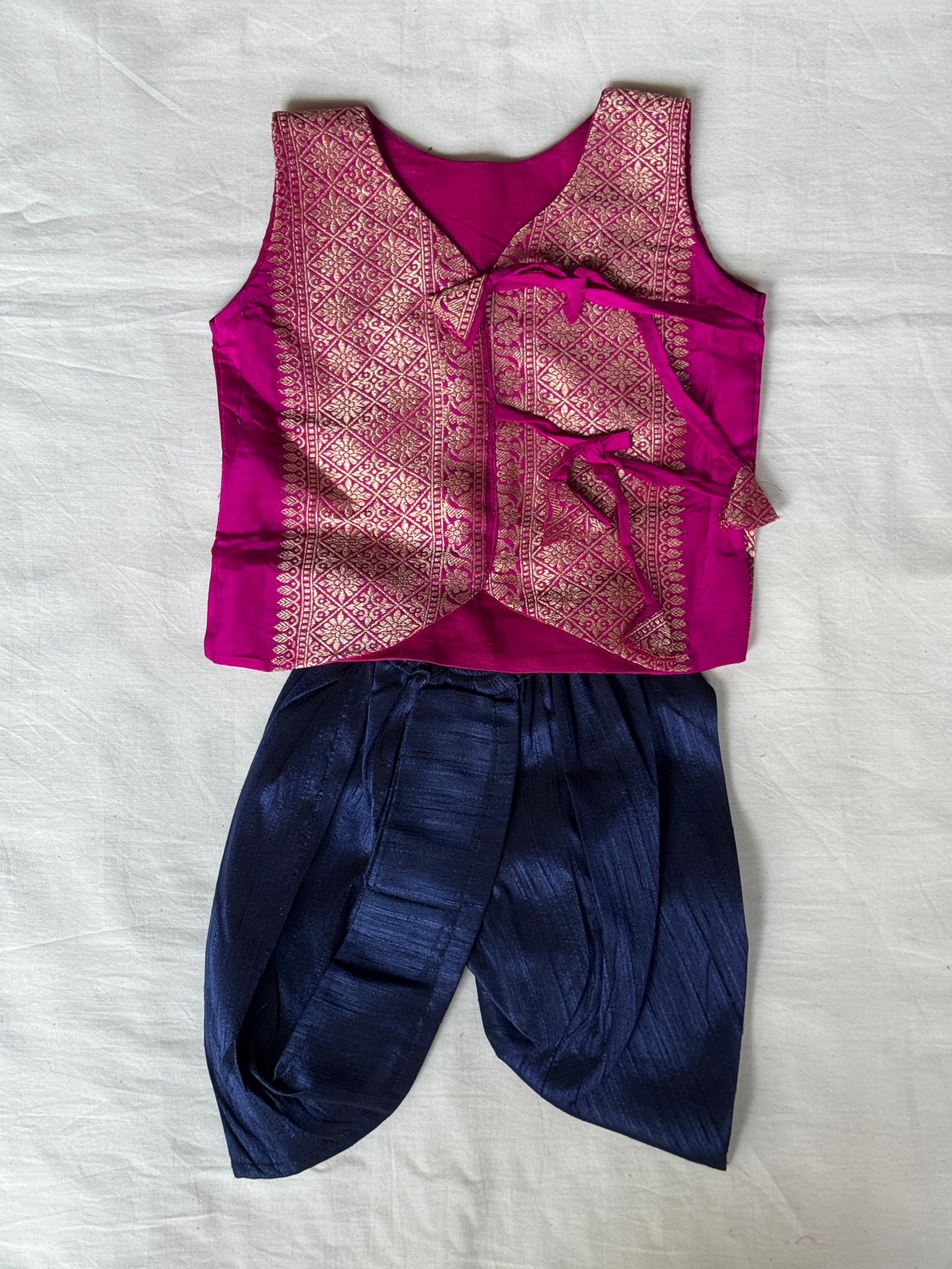 Soft pure silk hand woven jabla for boys - colors n designs options available