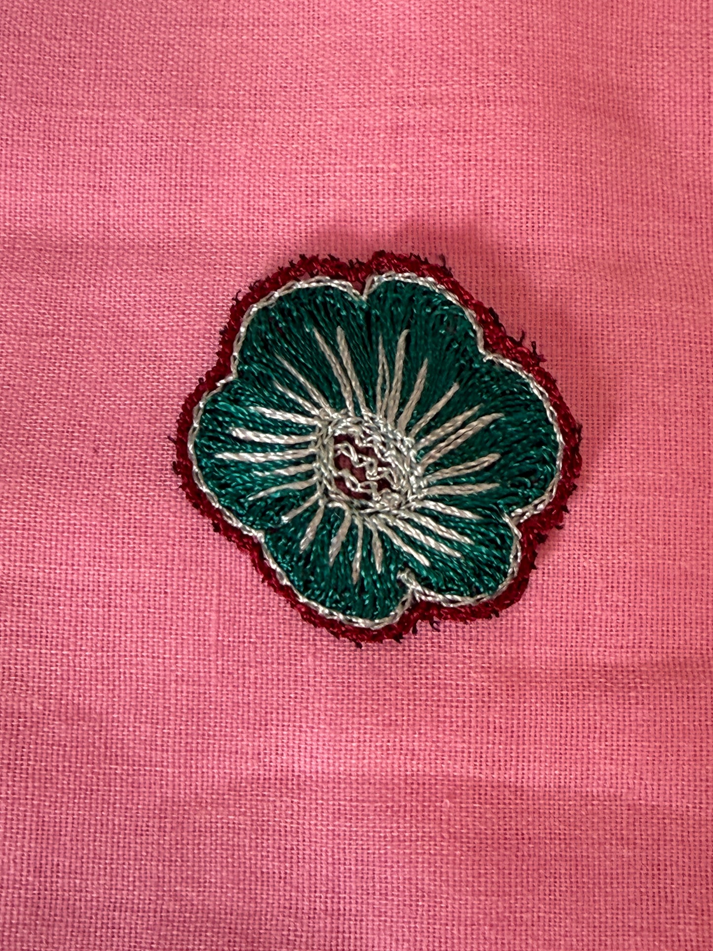 Small flowers embroidered patch  - colour options available