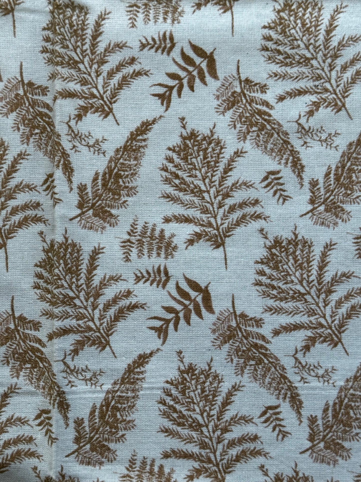 Brown leaves print single size bedsheet