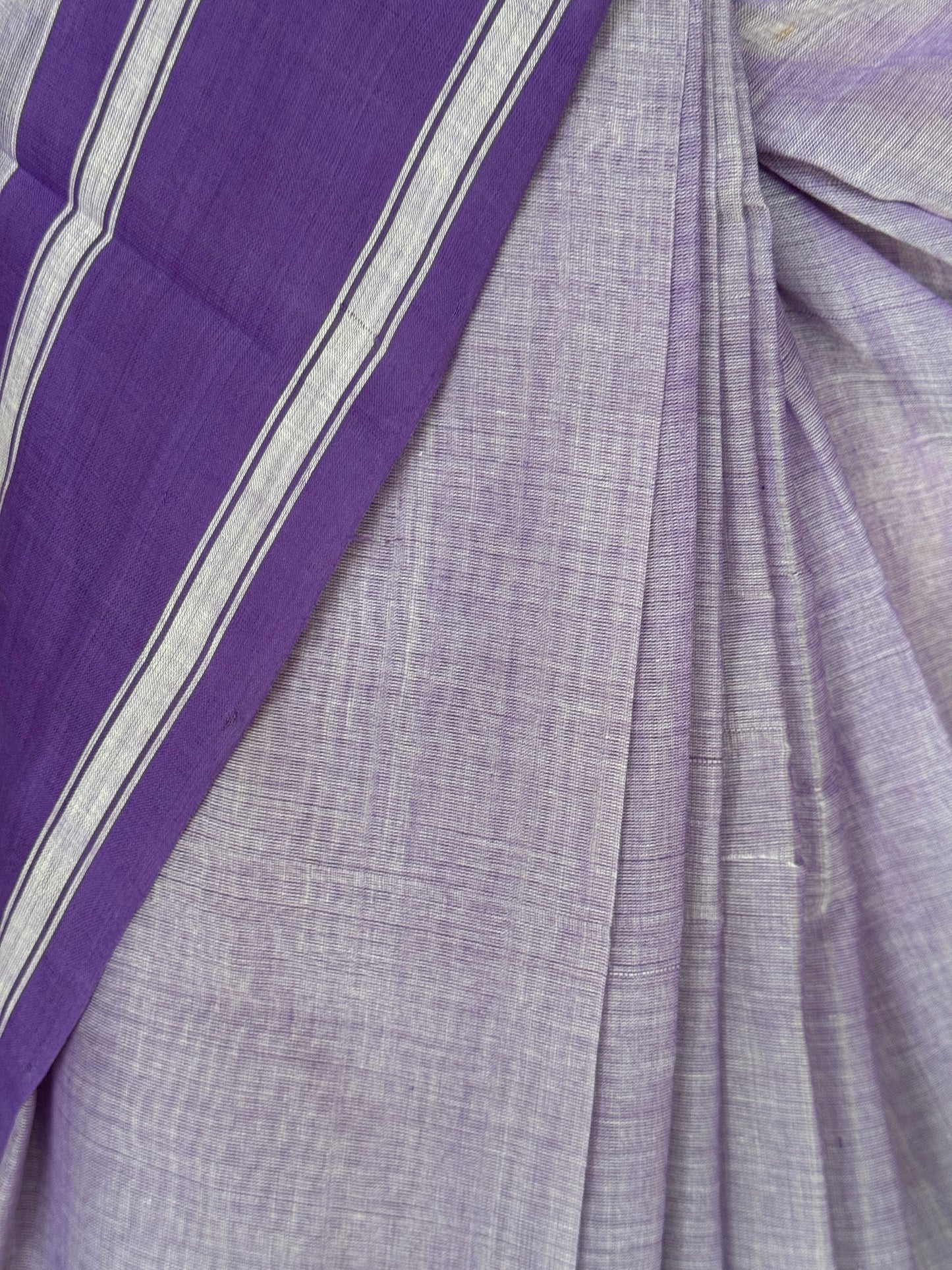 Plain light weight soft handloom Bobbili cotton saree - multiple colors available