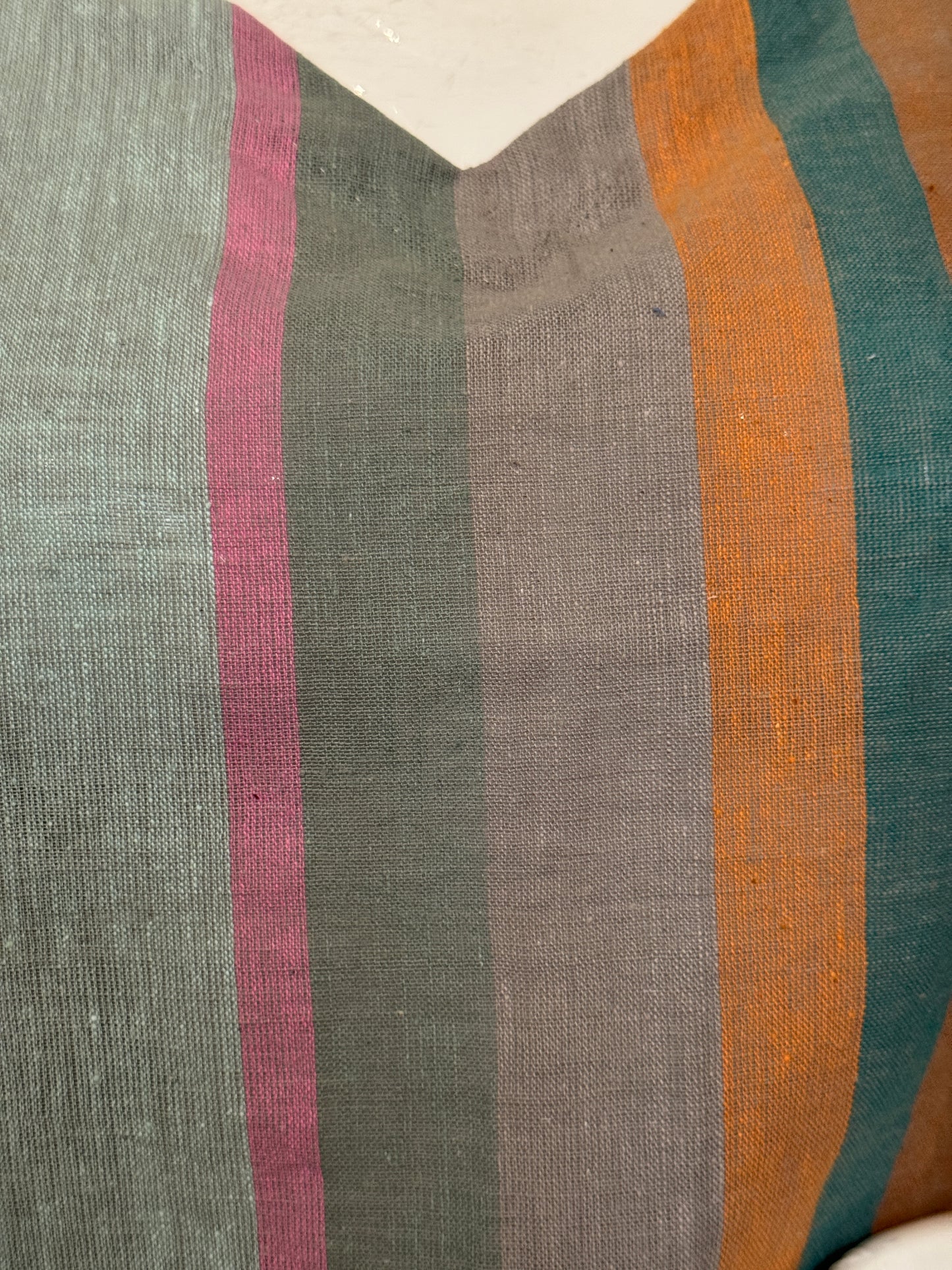 Multi colored stripes kala cotton handloom top with shoulder sleeves