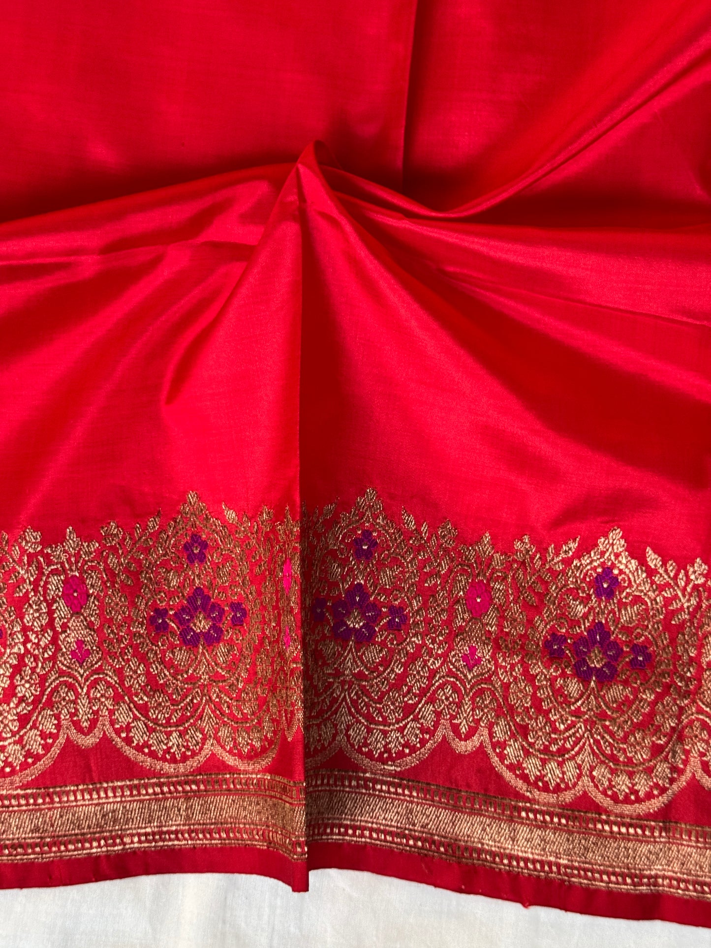 Pure katan silk handwoven unstitched blouse piece - multiple designs available