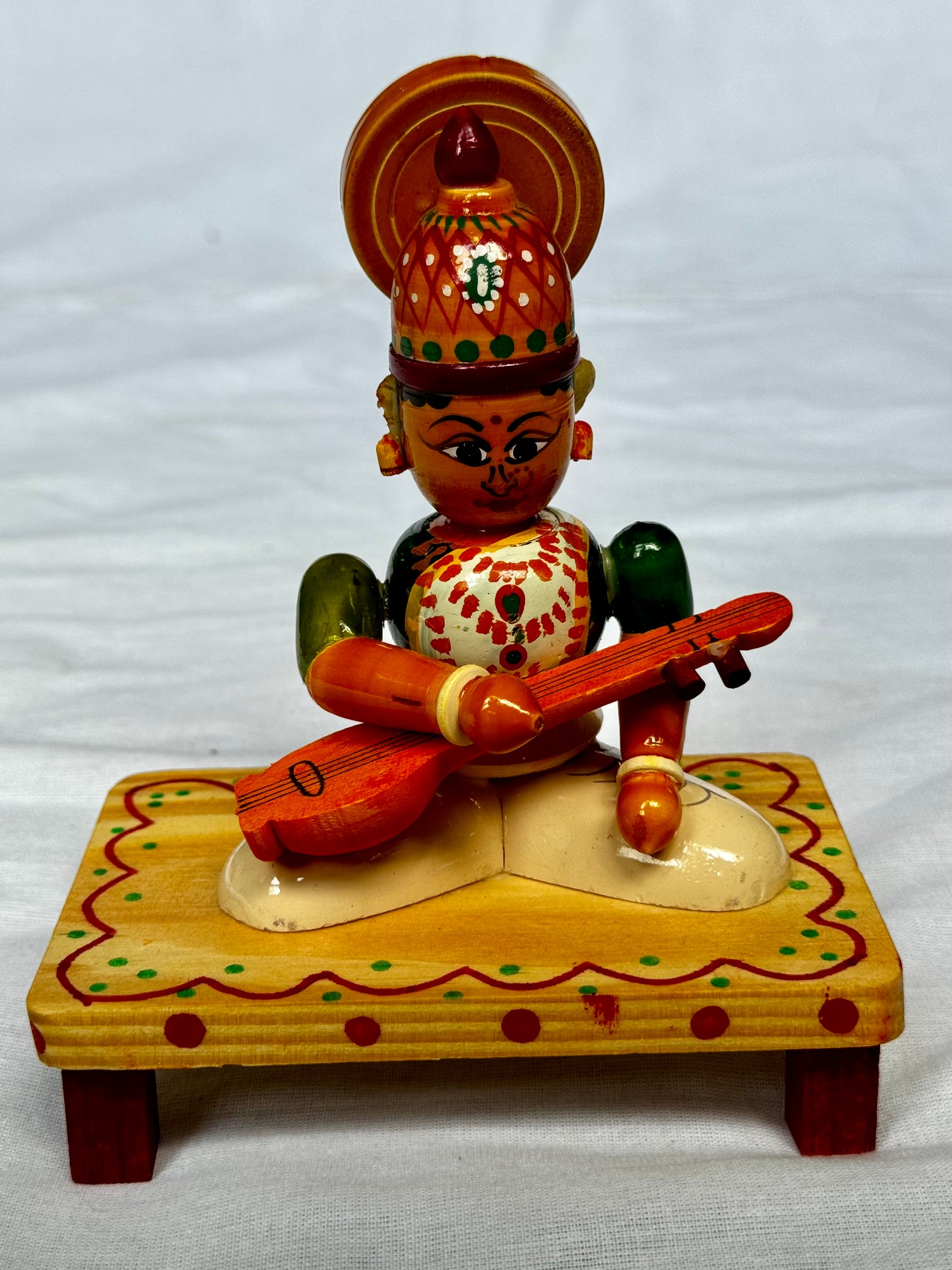 Saraswati Devi - Etikoppaka Wooden handicraft decor