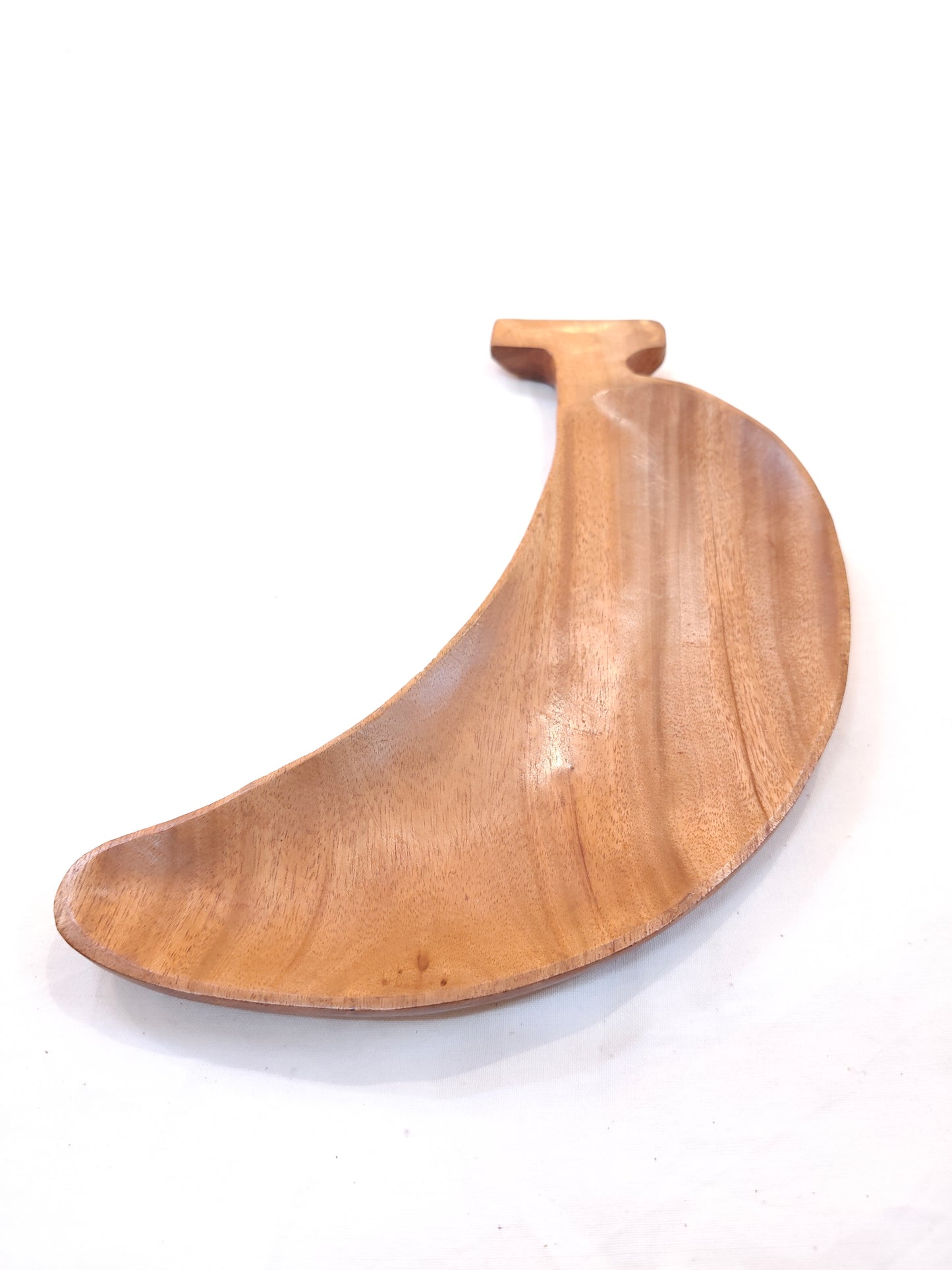 Banana shaped handcrafted Neem wood tray