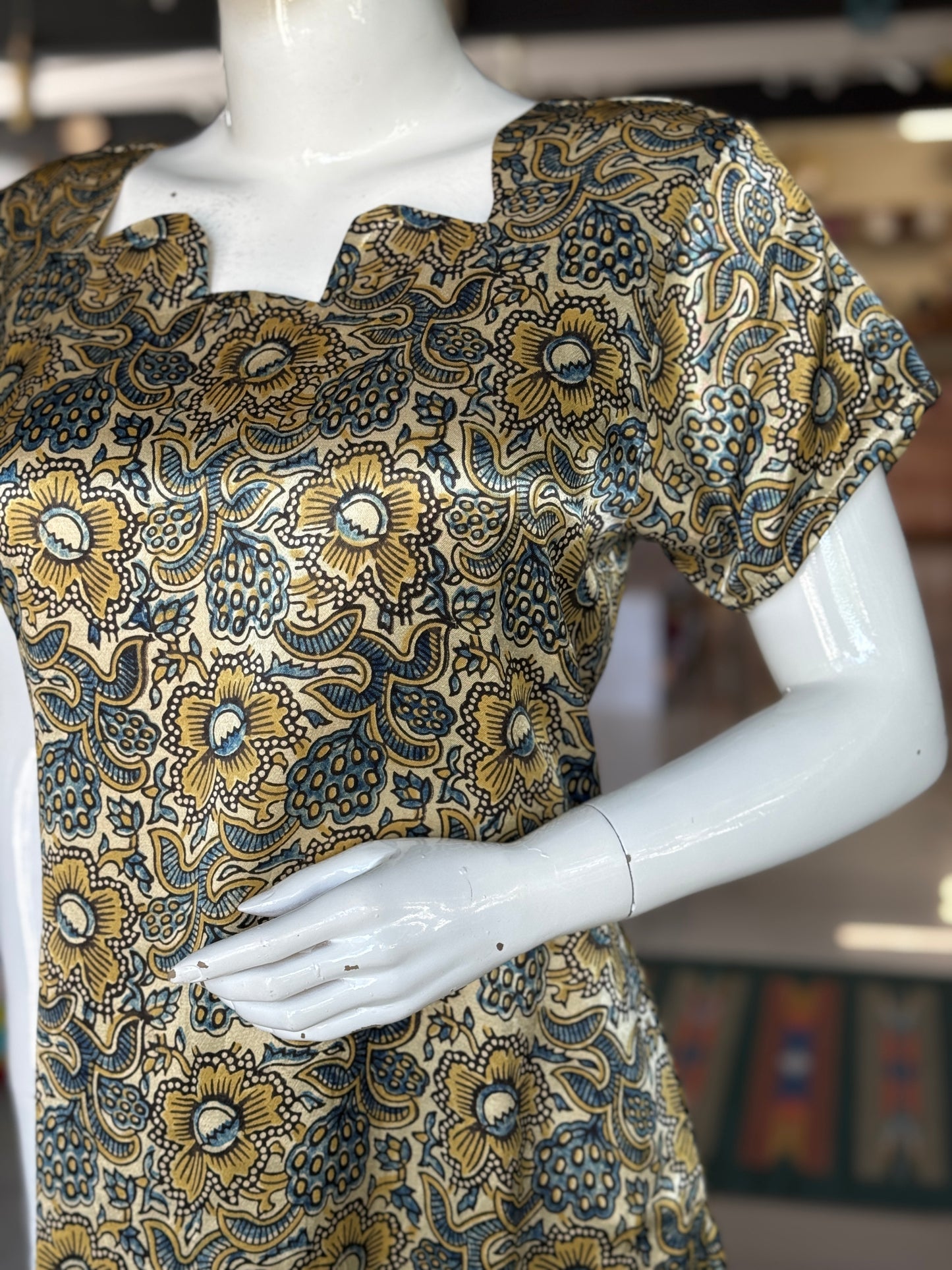 Mashru straight cuts kurti with Ajrakh hand block prints - click to see options