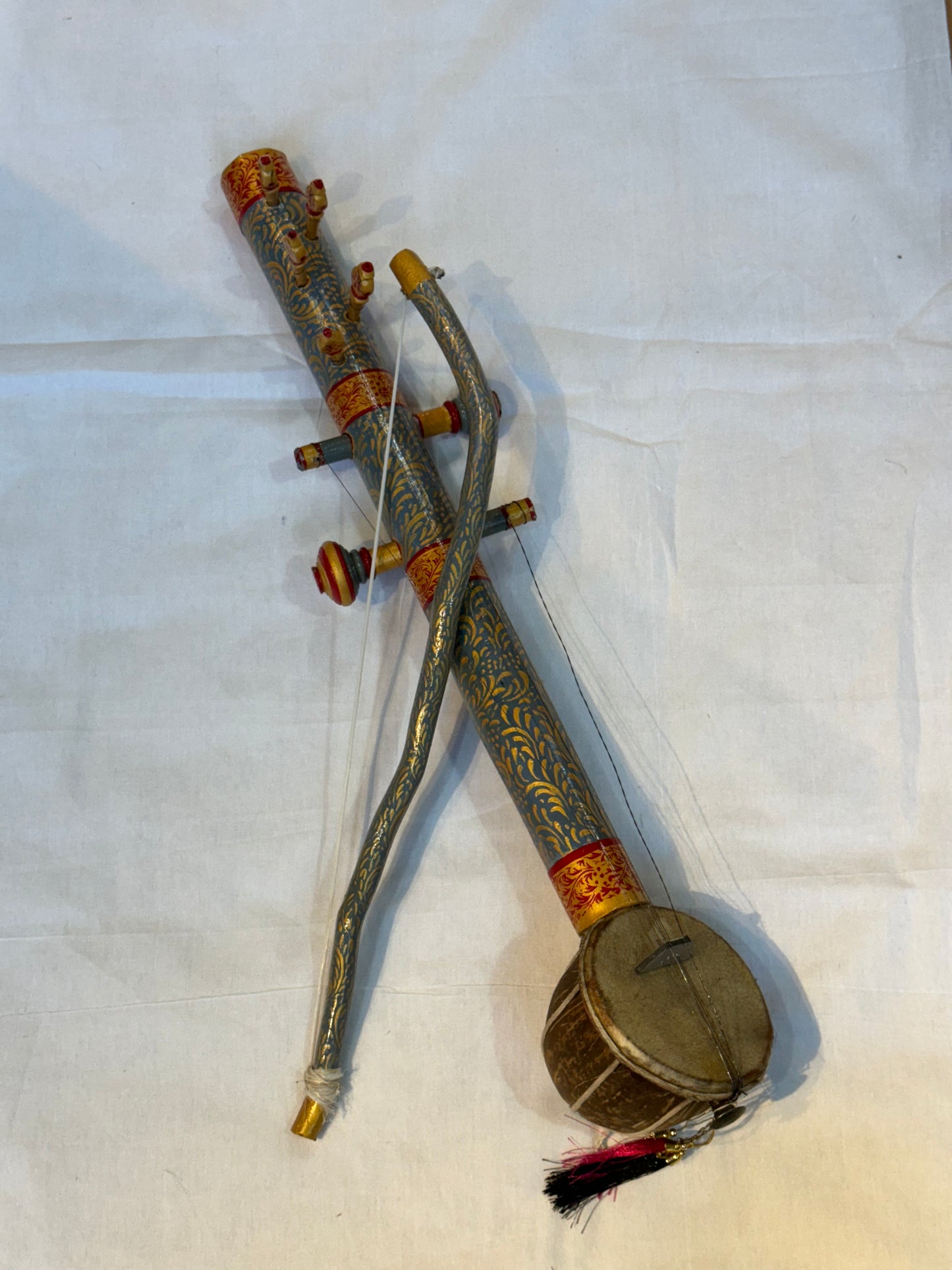 Ravan hatha hand painted traditional folk music instrument