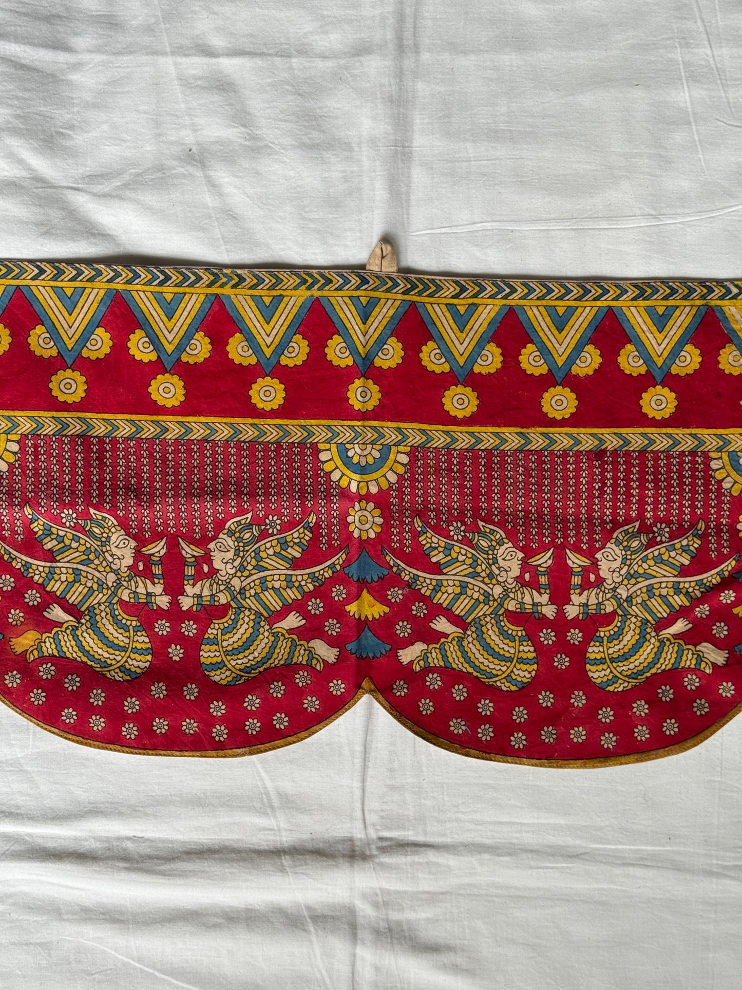 Mata ni pachedi handpainted fabric wall toran / panel