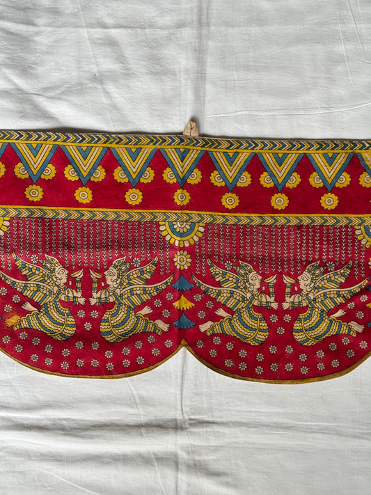 Mata ni pachedi handpainted fabric wall toran / panel