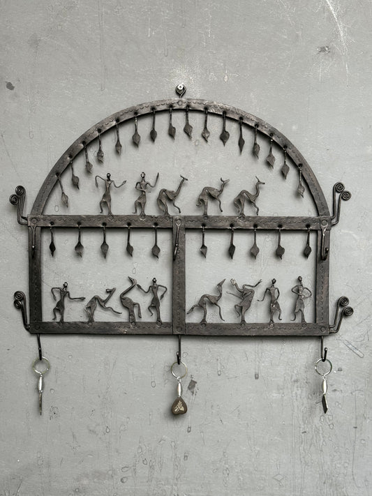 Key / coat hanger - traditional handicraft made of wrought iron