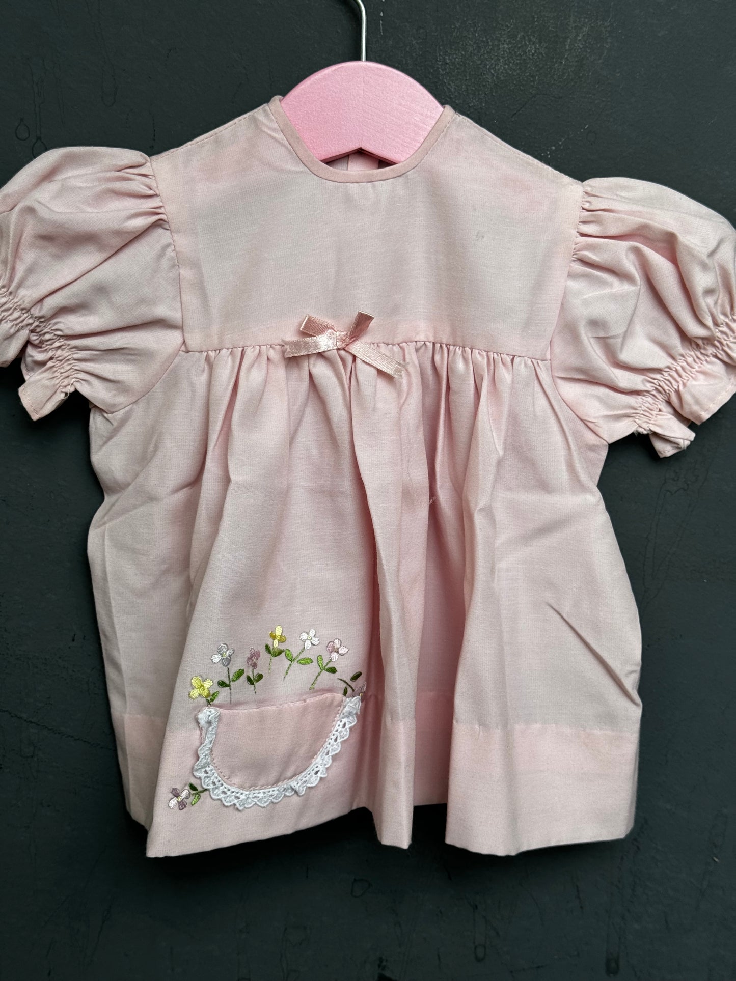 New born baby girl embroidered vintage look frocks