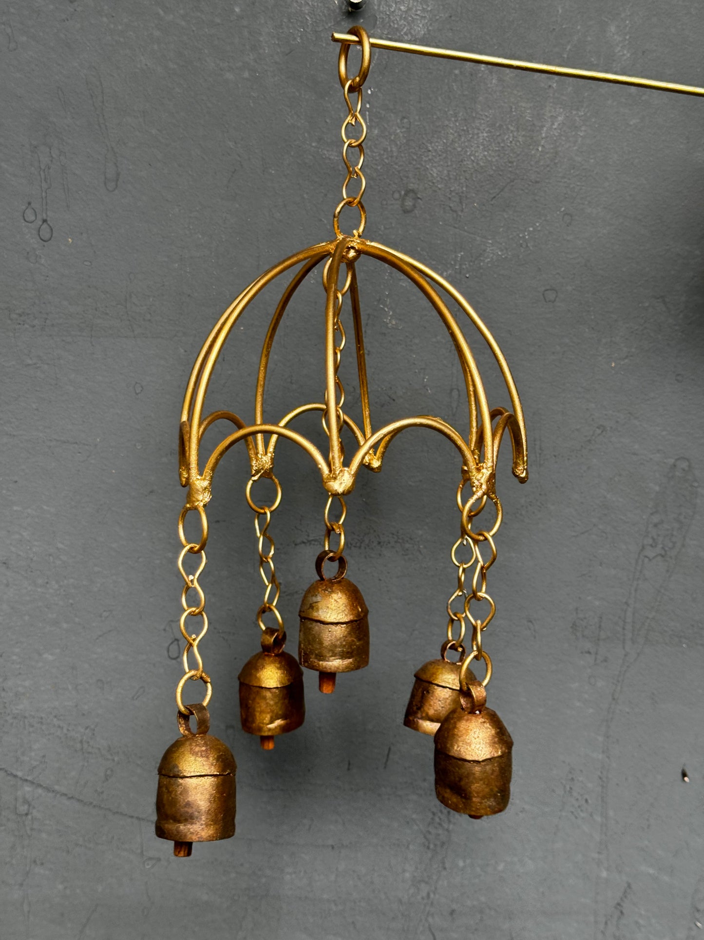 3D Umbrella copper 5 bells hanging