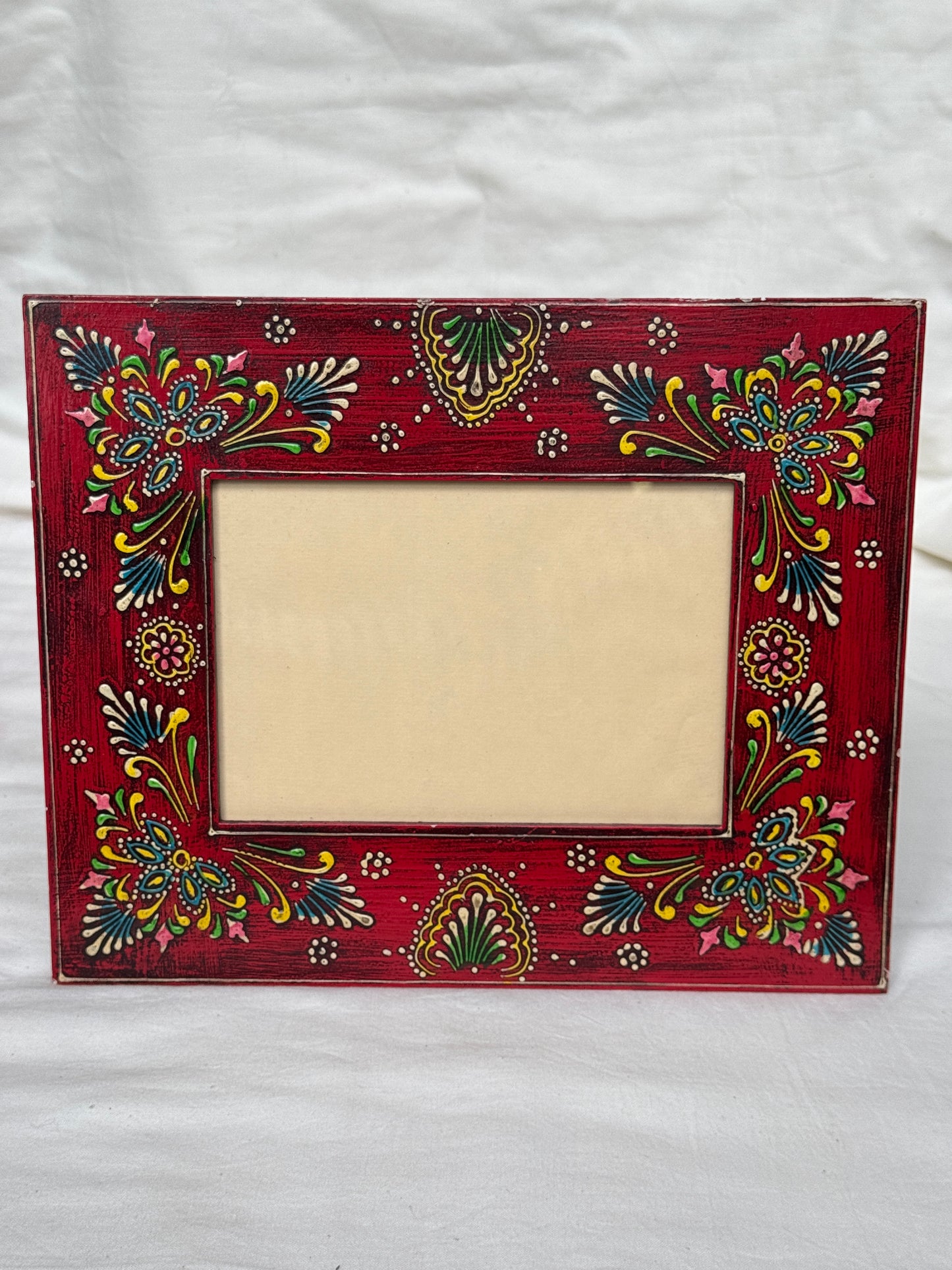 Handpainted Vintage look Wooden photo frame